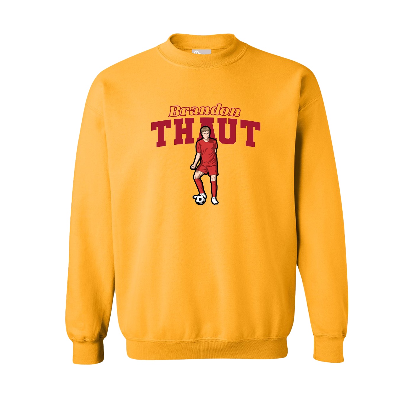 Fleece Crew — Name Arch in Gold