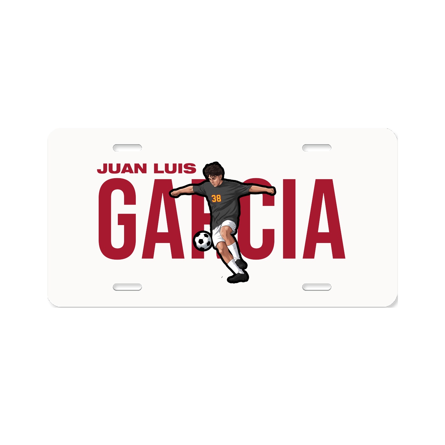 License Plate — Player Name in Classic