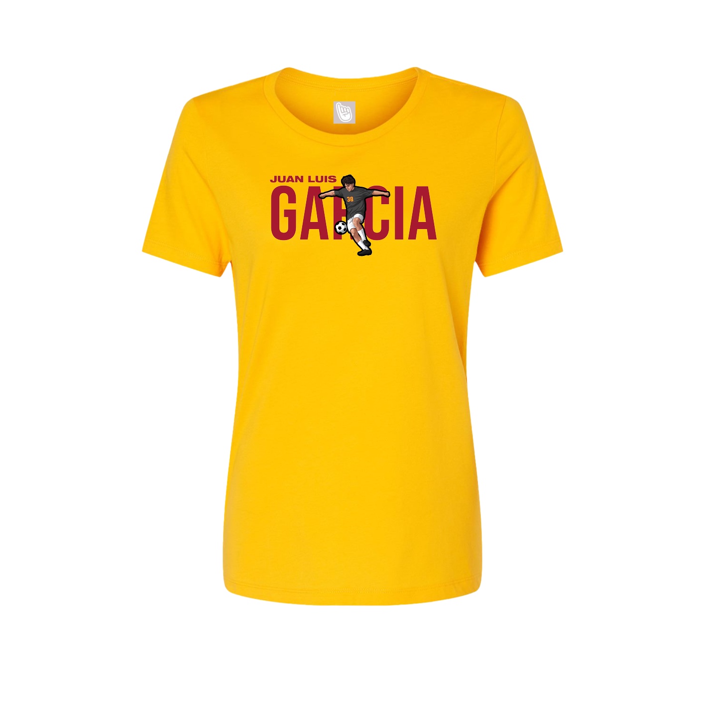 Fitted Women's Tee — Player Name in Gold