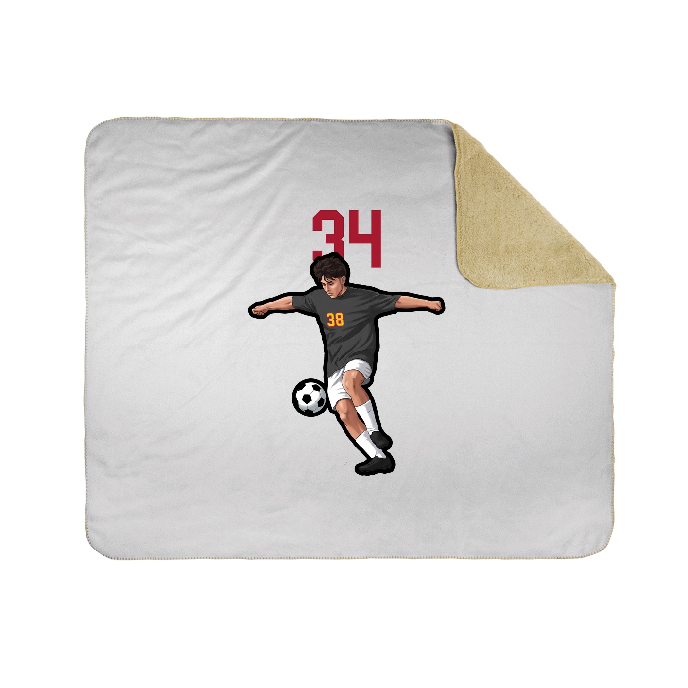 Throw Blanket — Number Top in White
