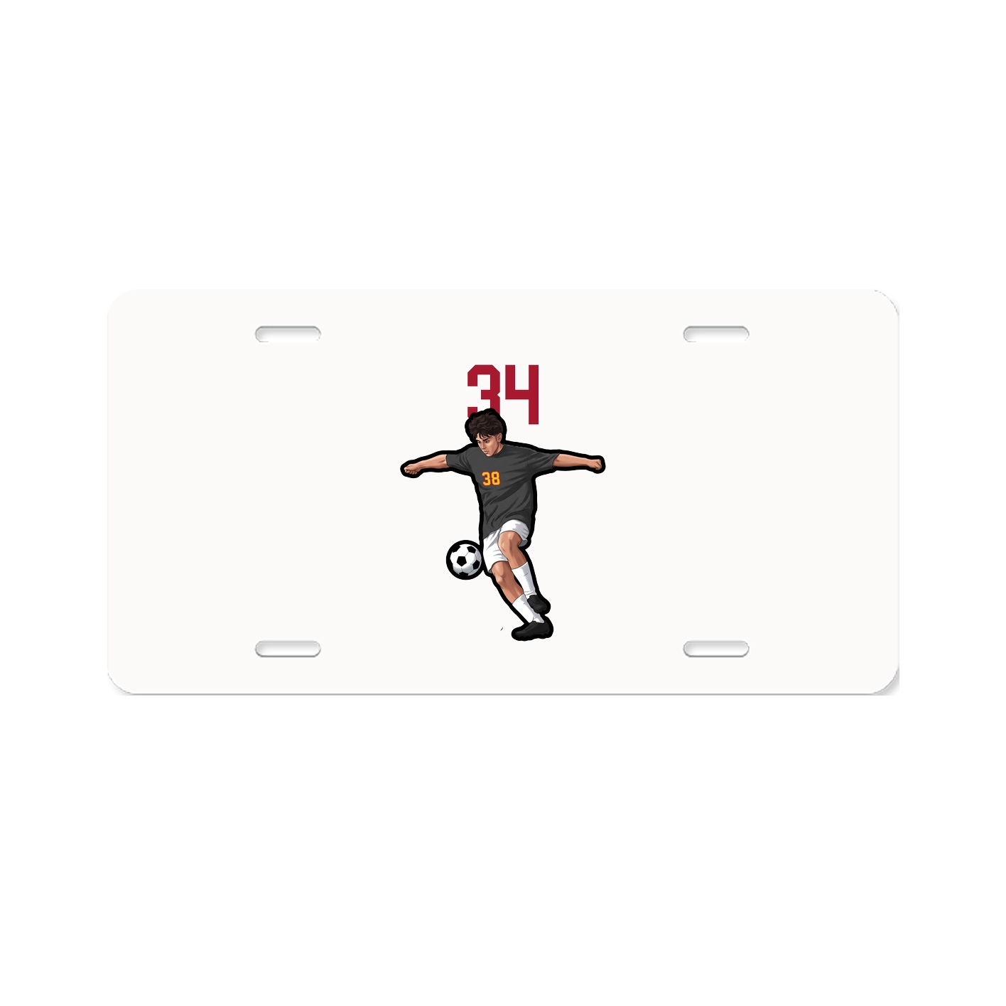 License Plate — Number Top in Classic
