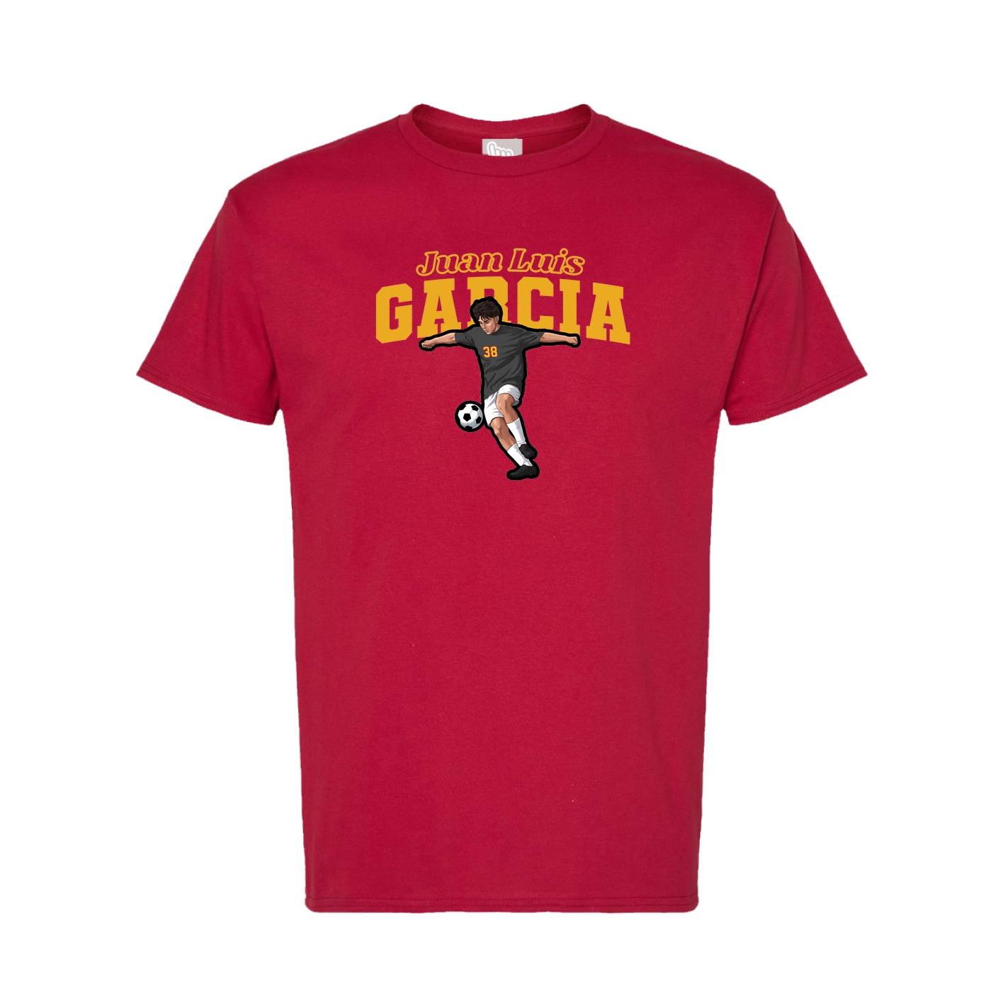 Tee — Name Arch in Crimson