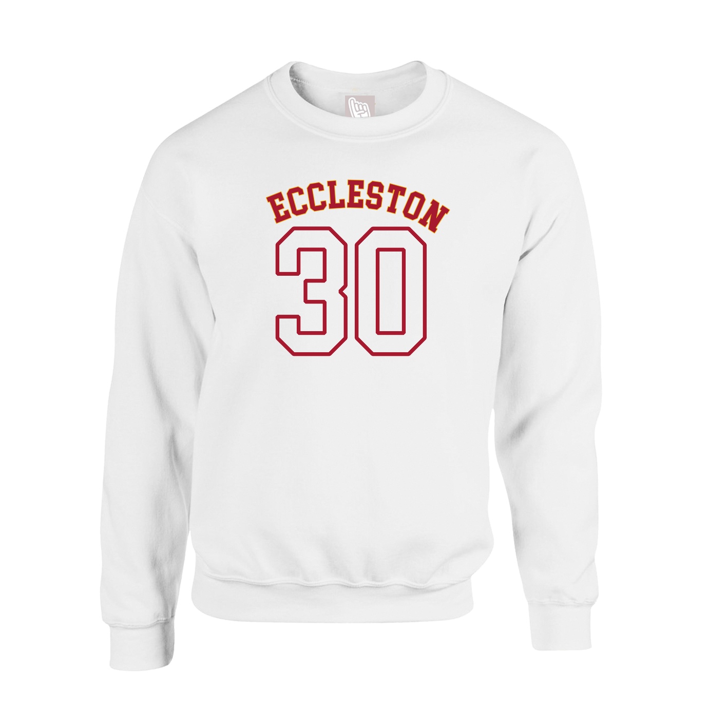Fleece Crew — Shirsey Arch in White