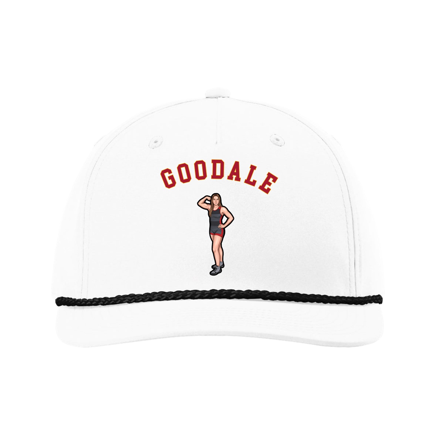 Five-Panel Classic Rope Cap — Shirsey Arch in White