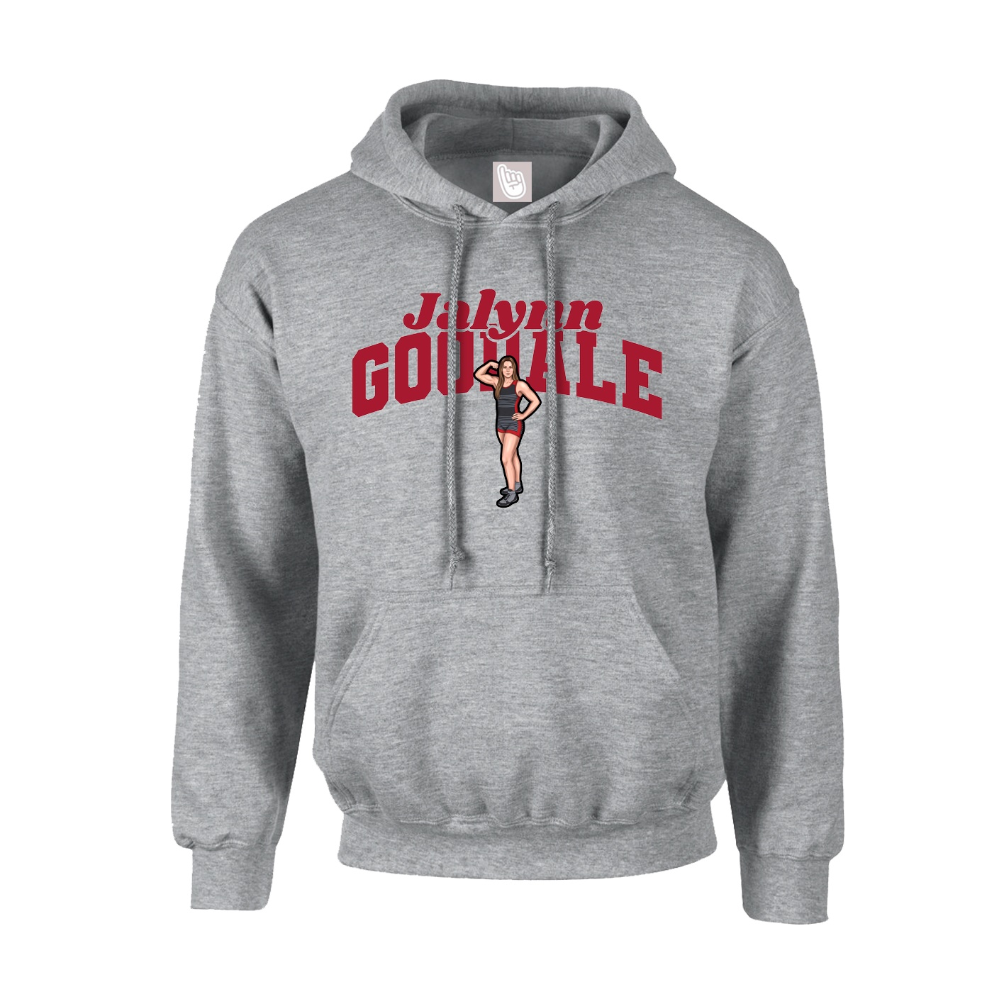 Youth Hoodie — Signature Arch in Grey