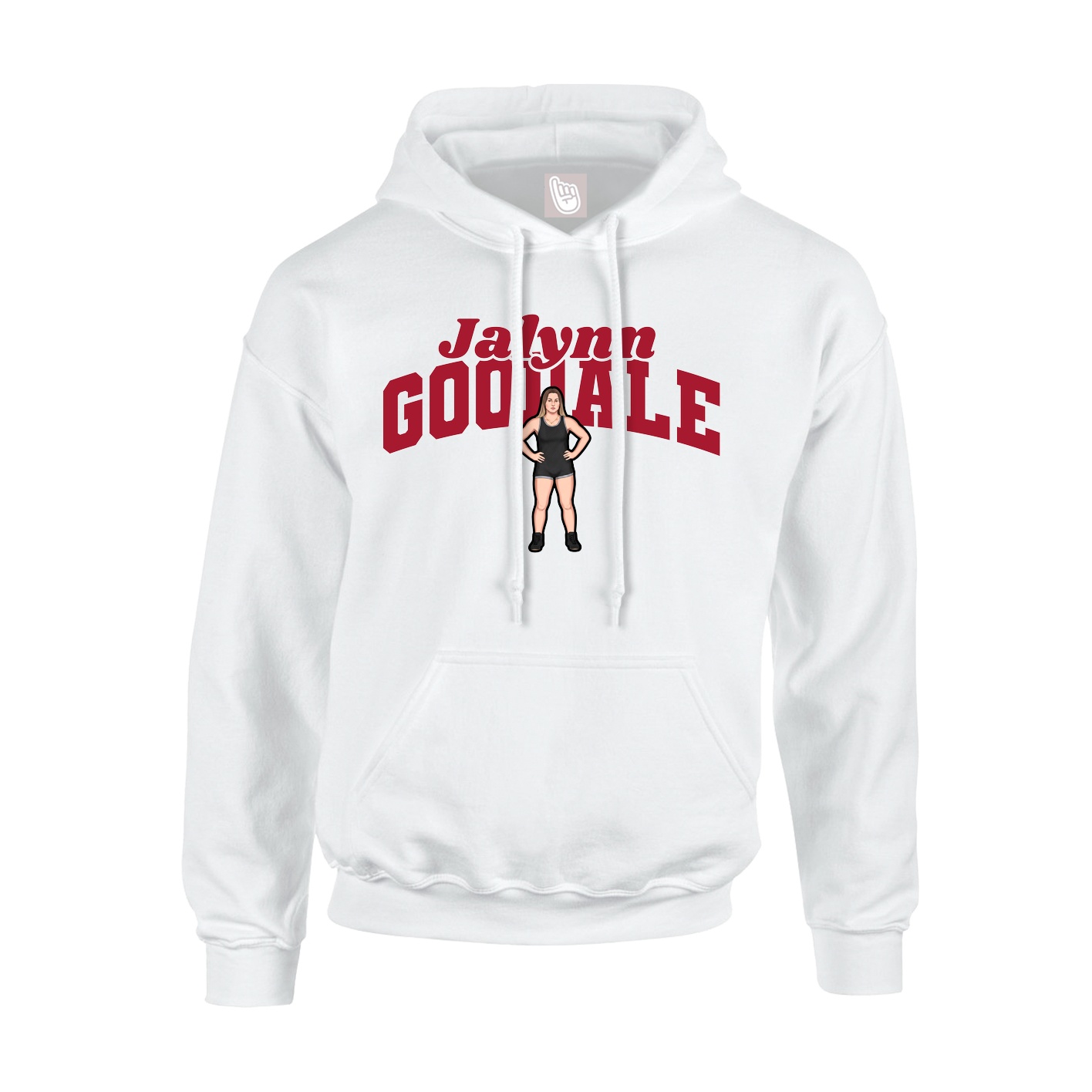 Hoodie — Signature Arch in White