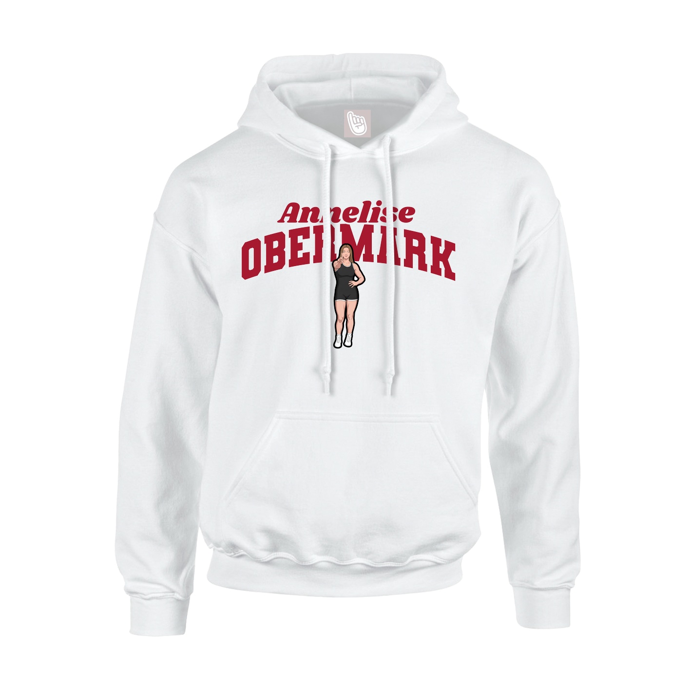 Youth Hoodie — Signature Arch in White