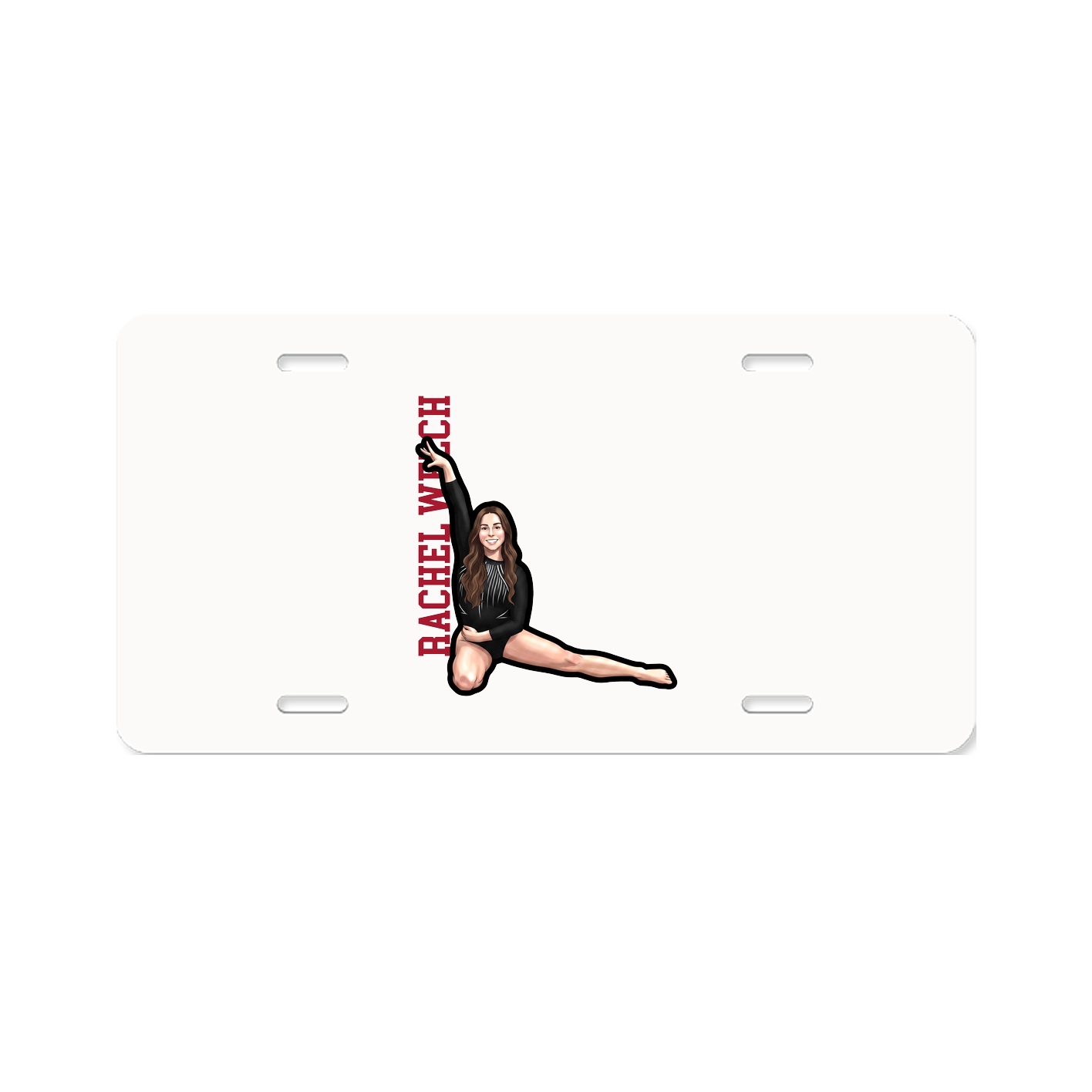 License Plate — Name Vertical in Classic