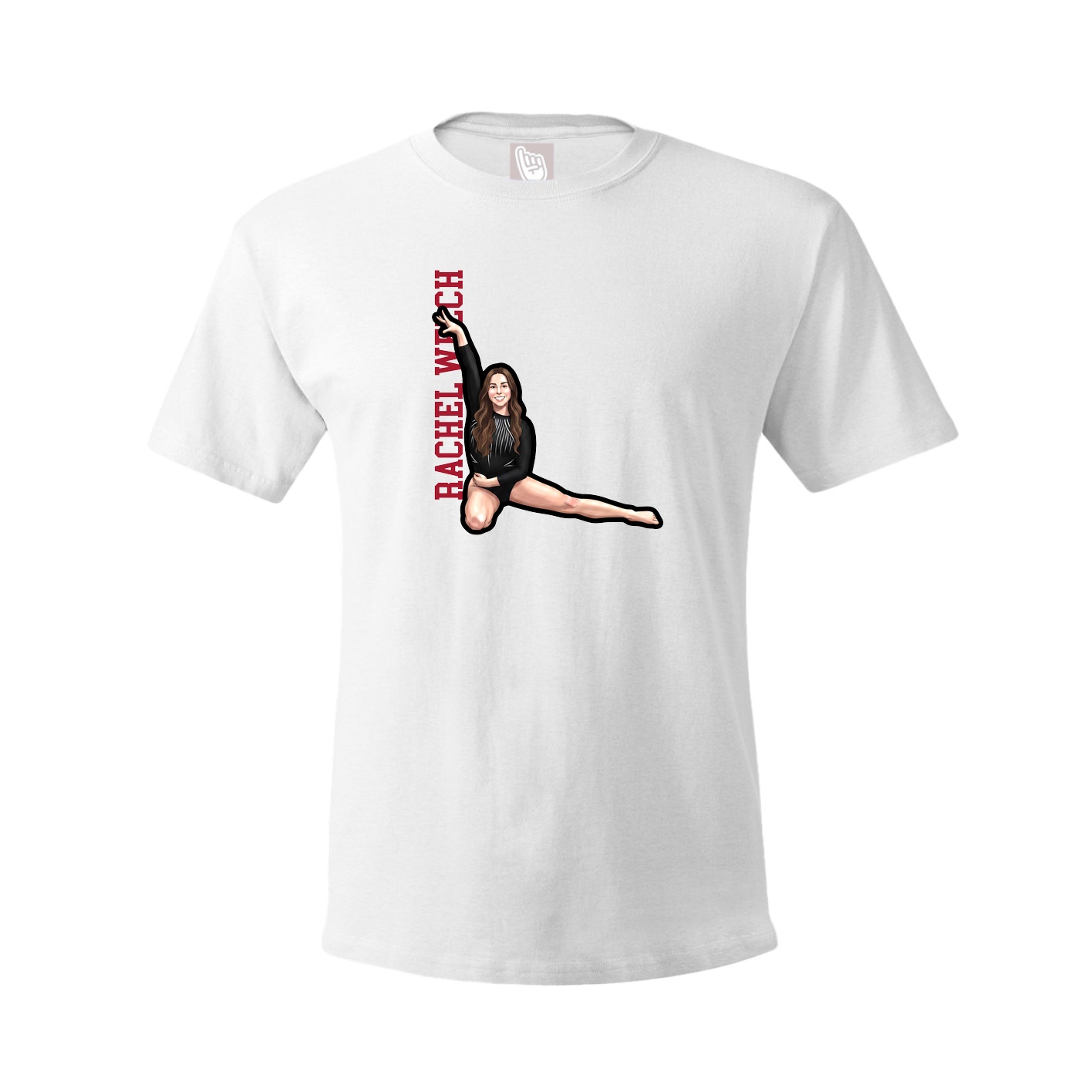 Youth Tee — Name Vertical in White