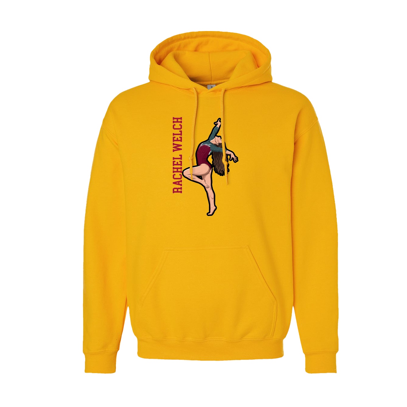Youth Hoodie — Name Vertical in Gold