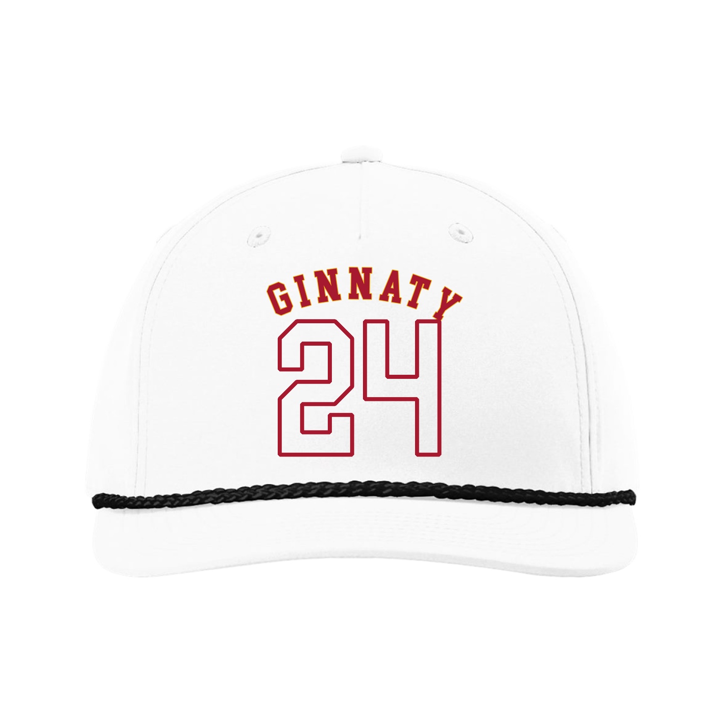 Five-Panel Classic Rope Cap — Shirsey Arch in White