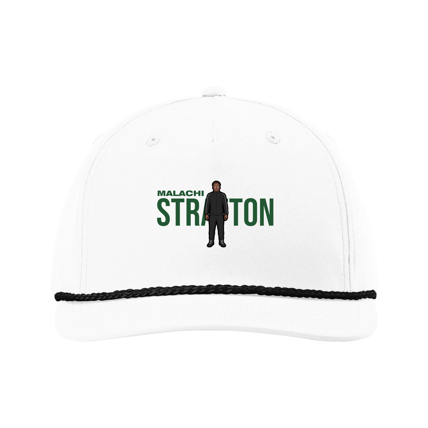 Five-Panel Classic Rope Cap — Player Name in White