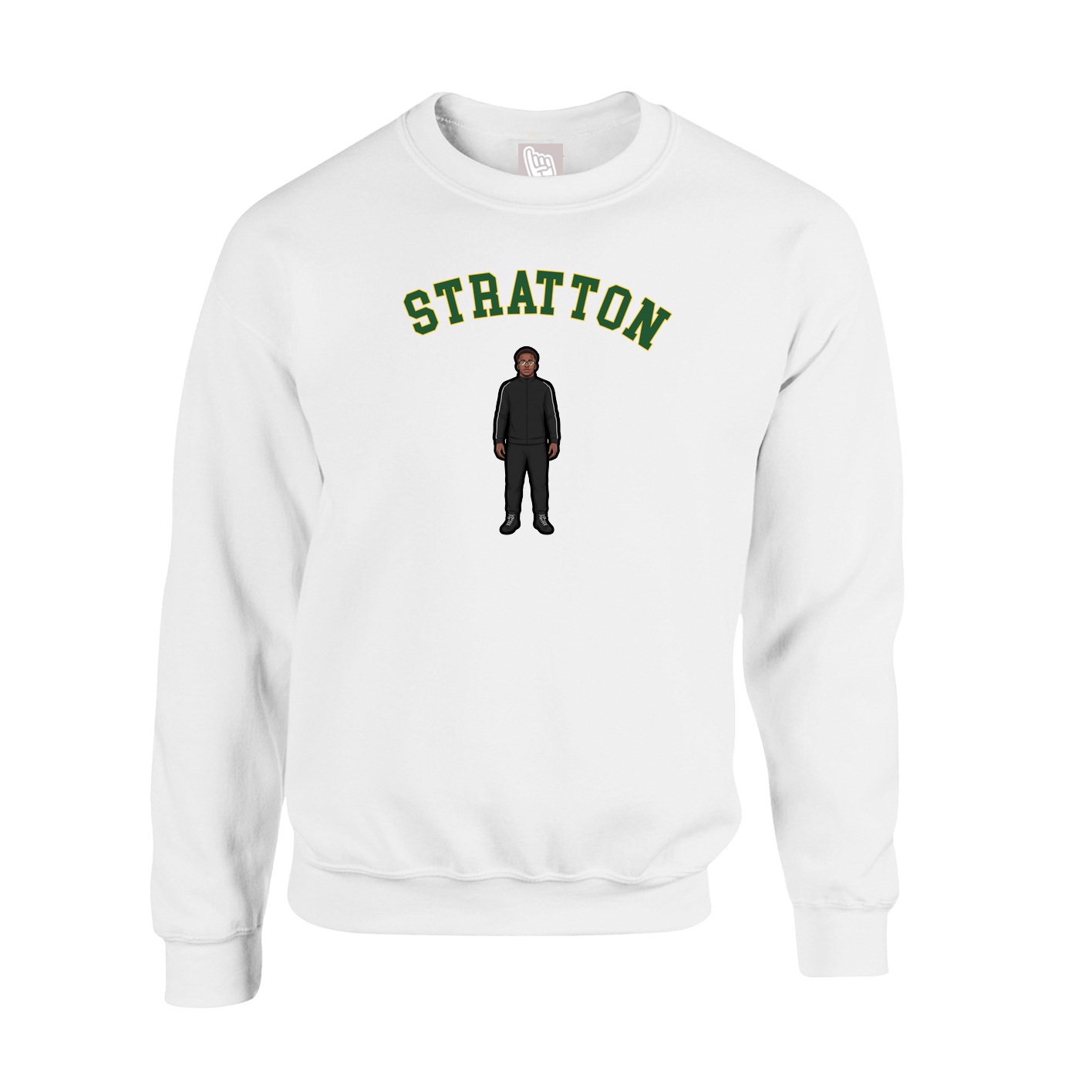 Fleece Crew — Shirsey Arch in White