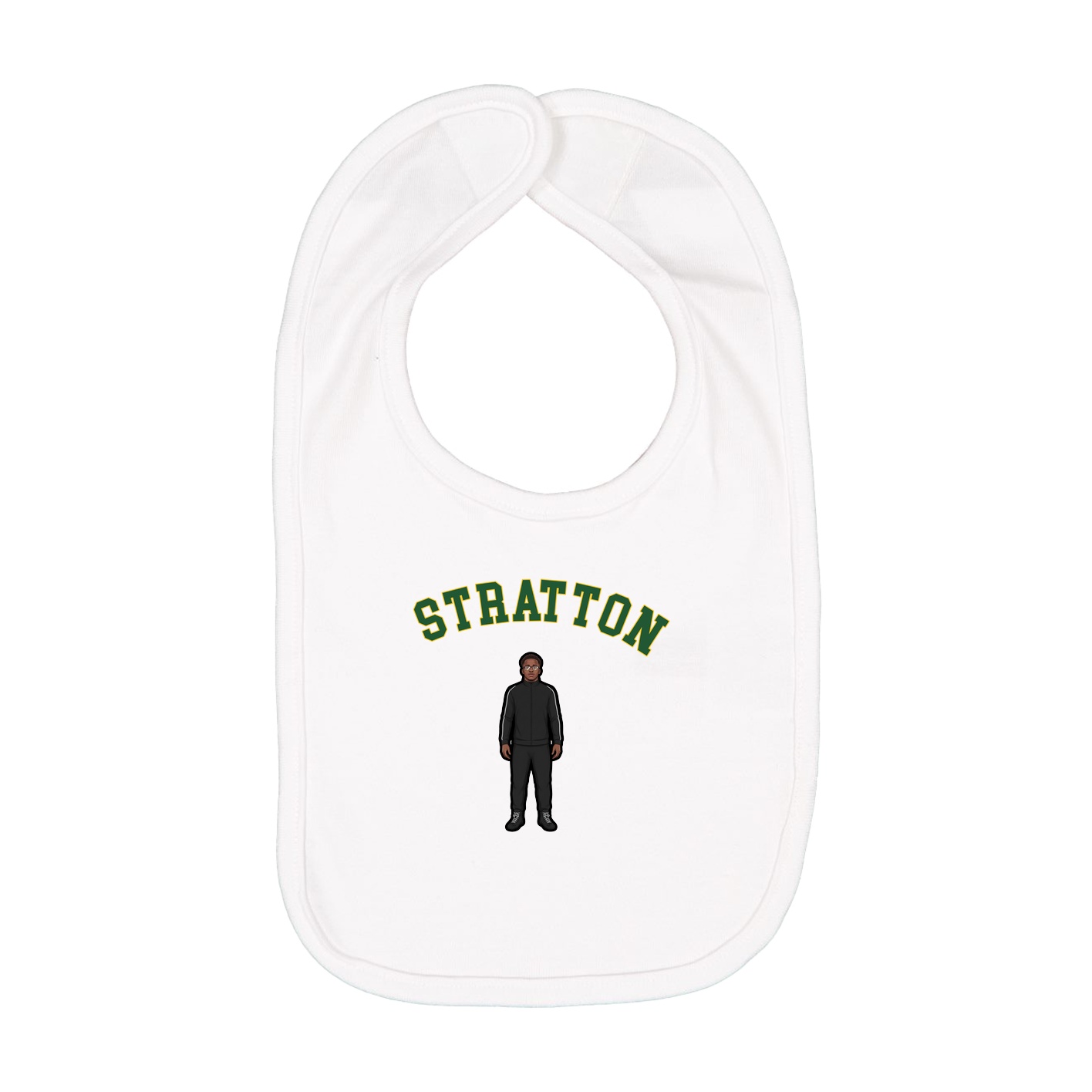 Infant Bib — Shirsey Arch in White