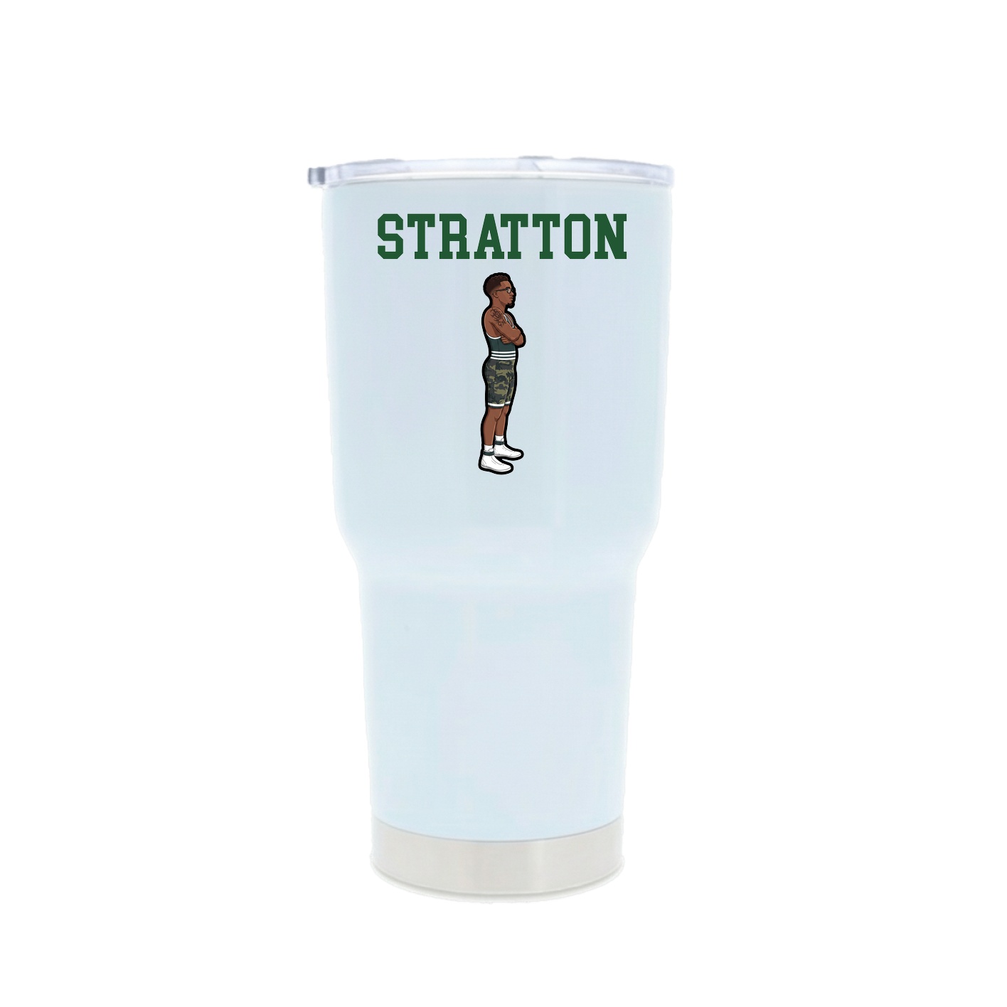 30oz Stainless Steel Tumbler — Shirsey in White