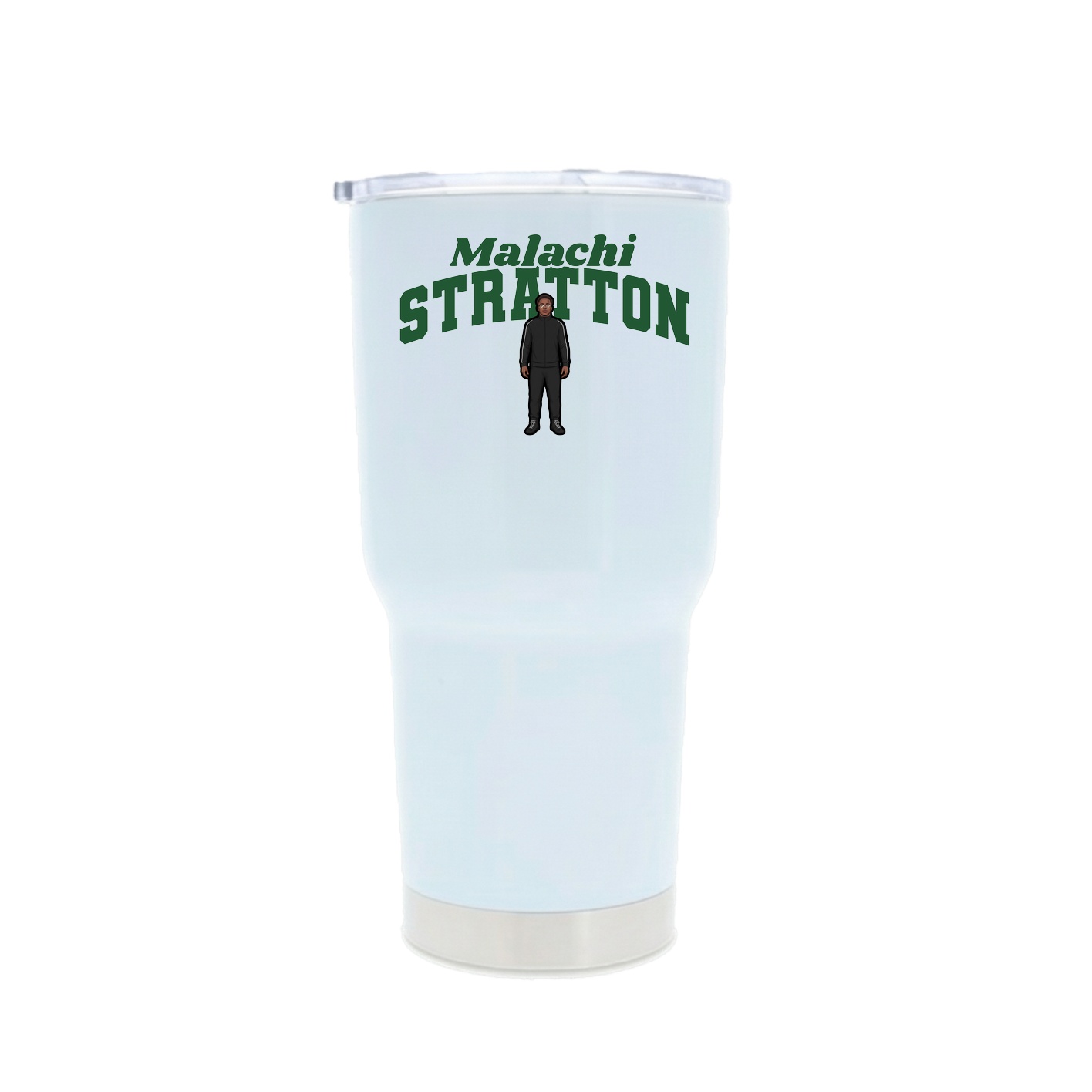 30oz Stainless Steel Tumbler — Signature Arch in White