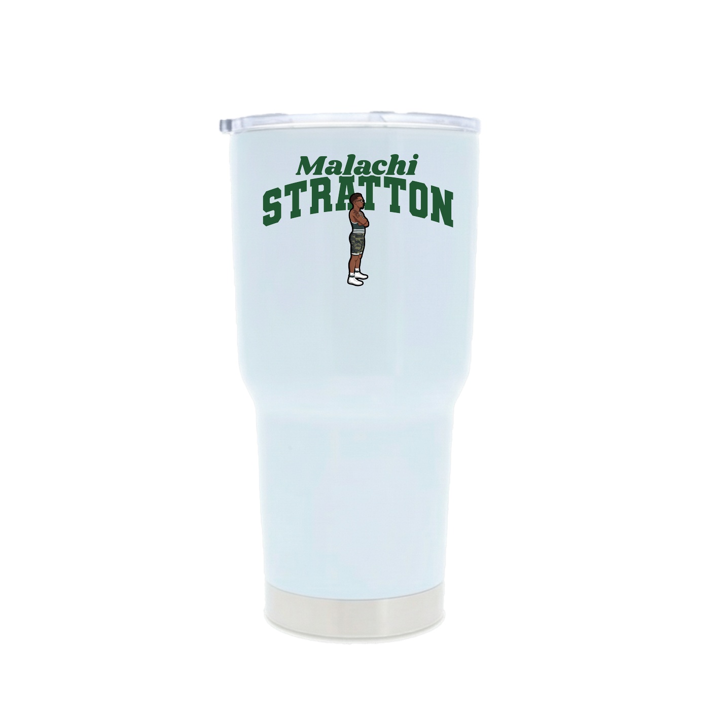 30oz Stainless Steel Tumbler — Signature Arch in White