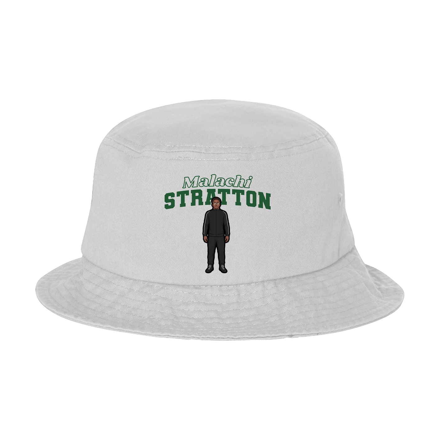 Bucket Cap — Name Arch in White