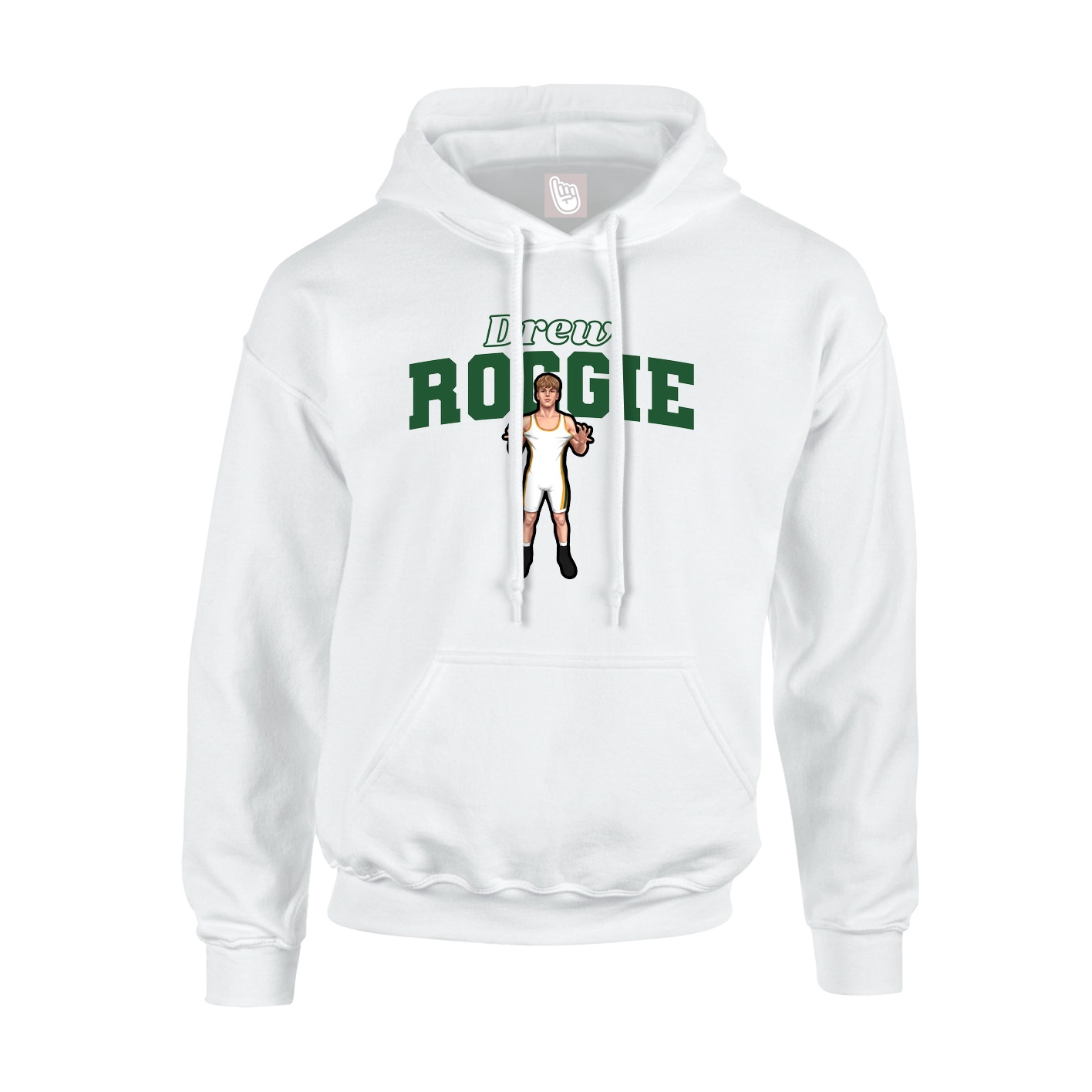 Hoodie — Name Arch in White