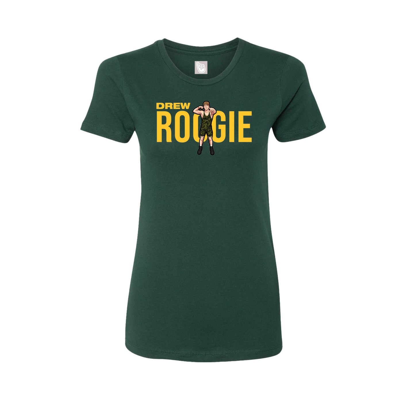 Fitted Women's Tee — Player Name in Green