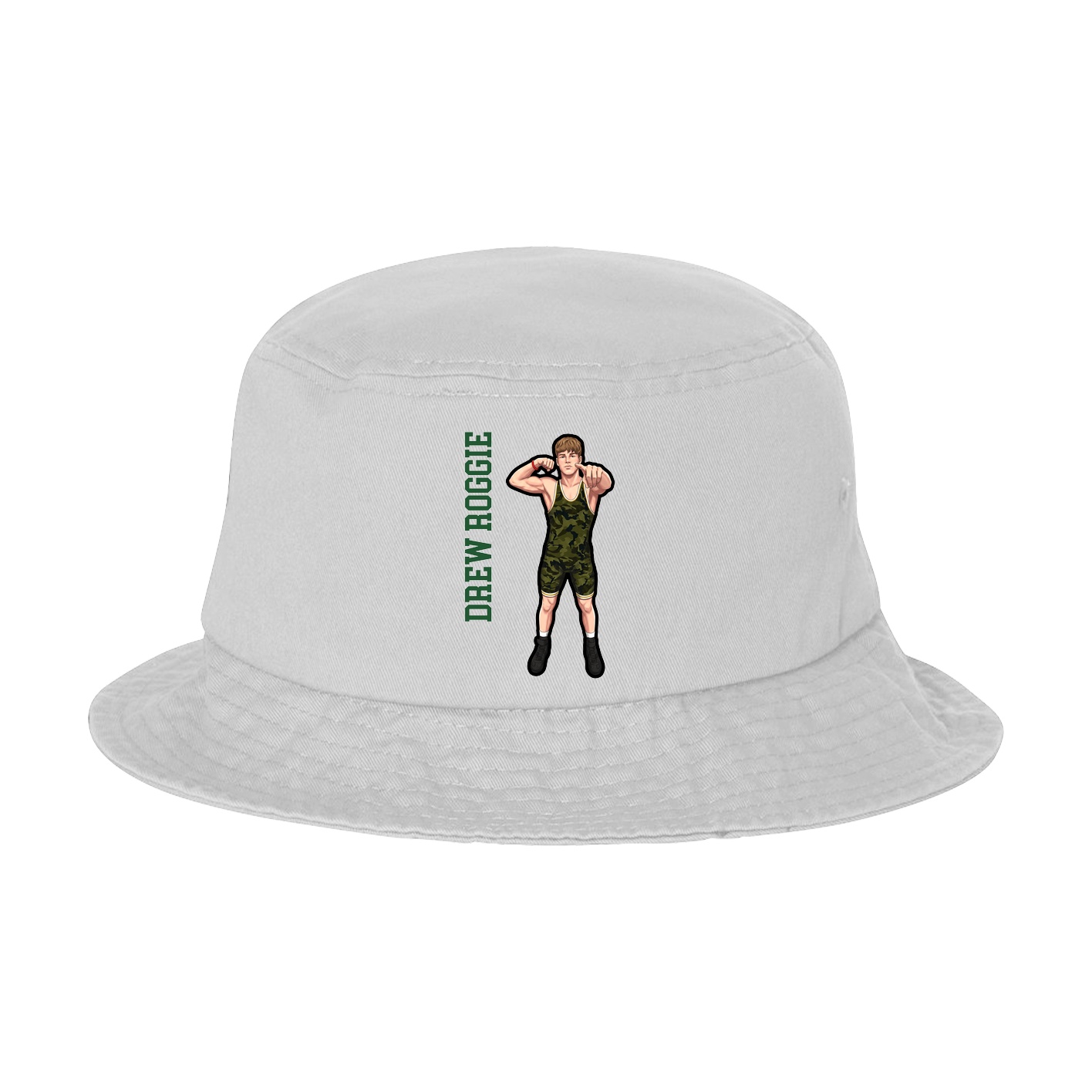 Bucket Cap — Name Vertical in White