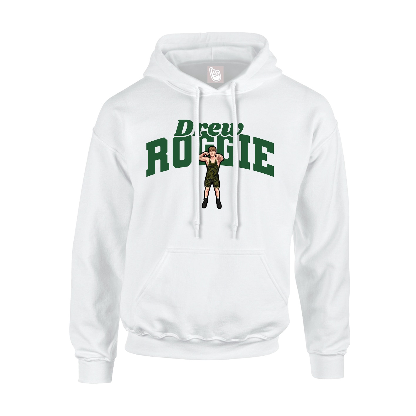 Youth Hoodie — Signature Arch in White