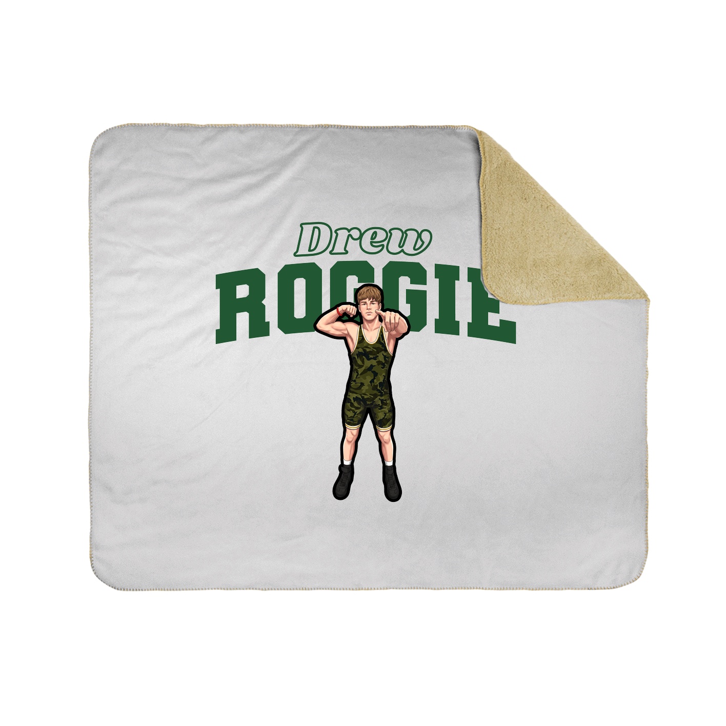 Throw Blanket — Name Arch in White