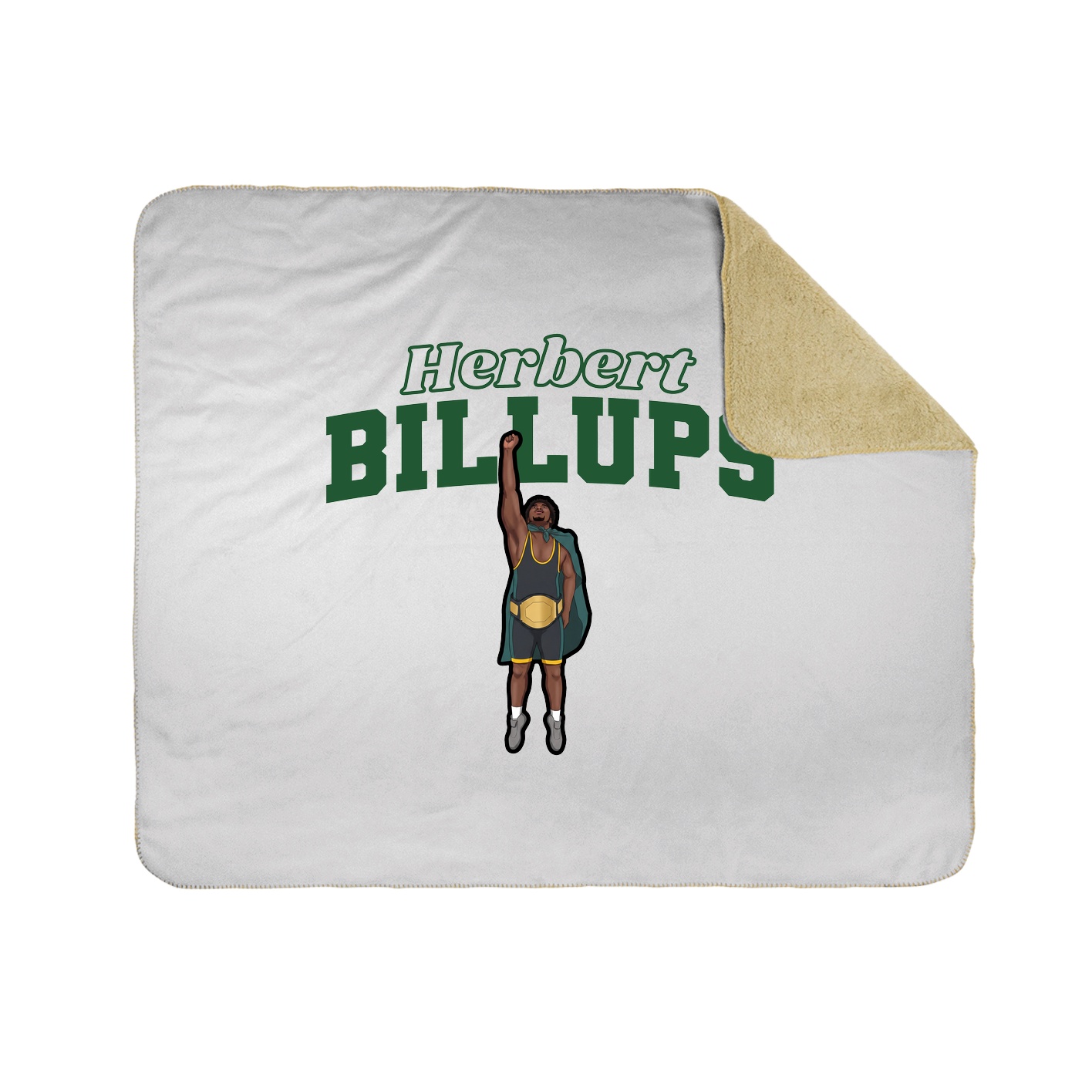 Throw Blanket — Name Arch in White