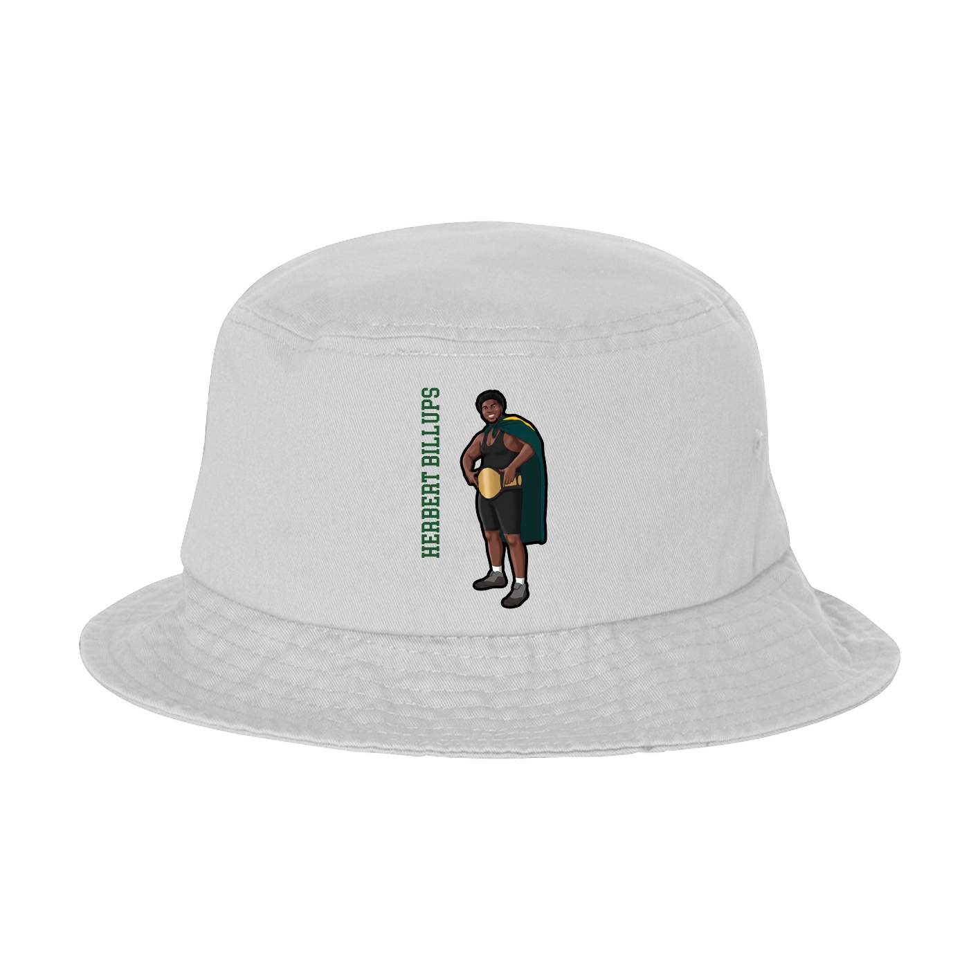 Bucket Cap — Name Vertical in White