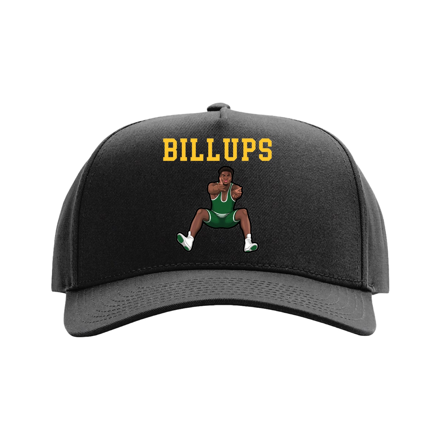 Full Fabric Five-Panel Champ Cap — Shirsey in Black