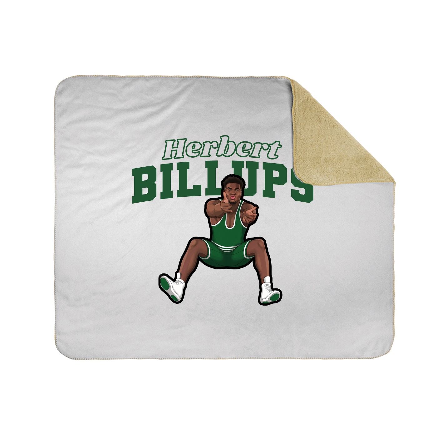 Throw Blanket — Name Arch in White