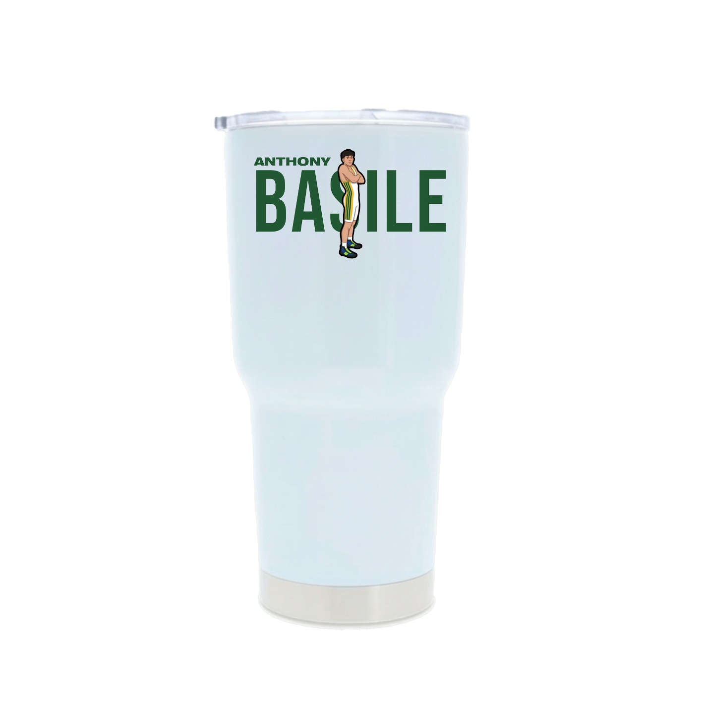 30oz Stainless Steel Tumbler — Player Name in White