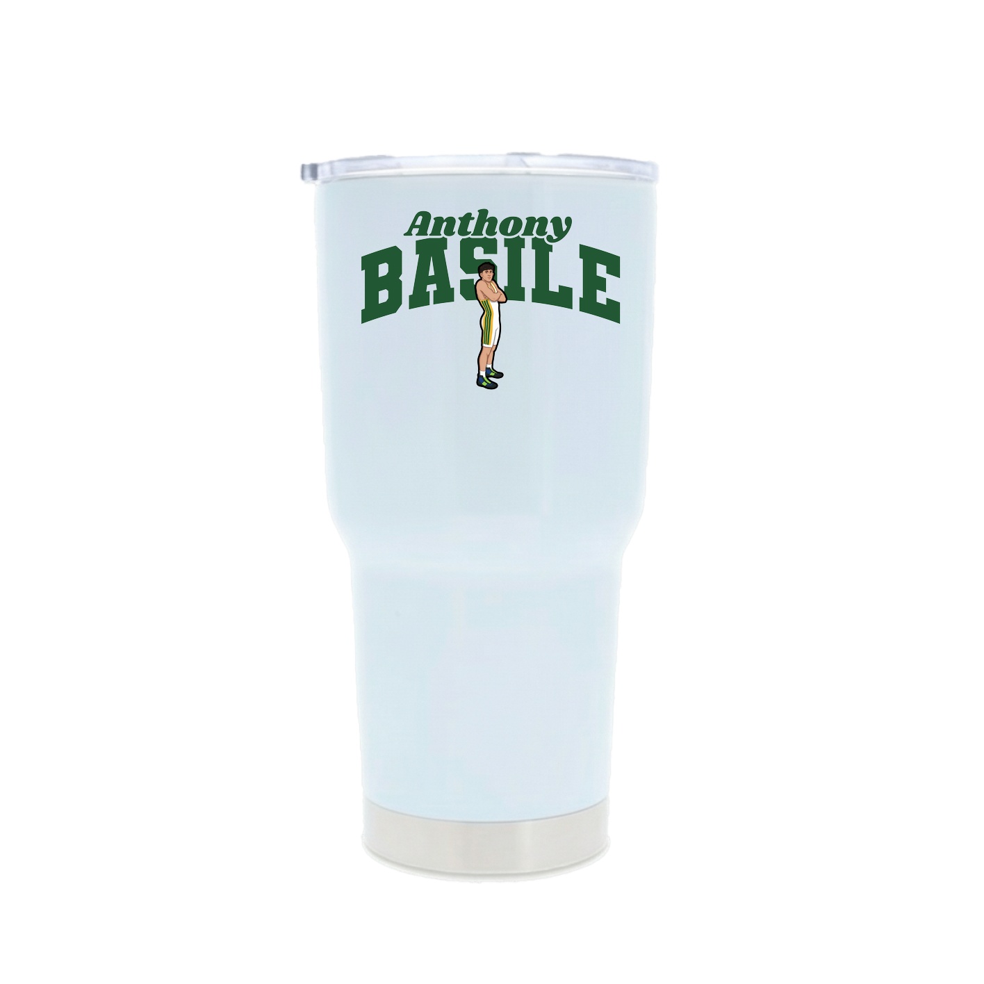 30oz Stainless Steel Tumbler — Signature Arch in White