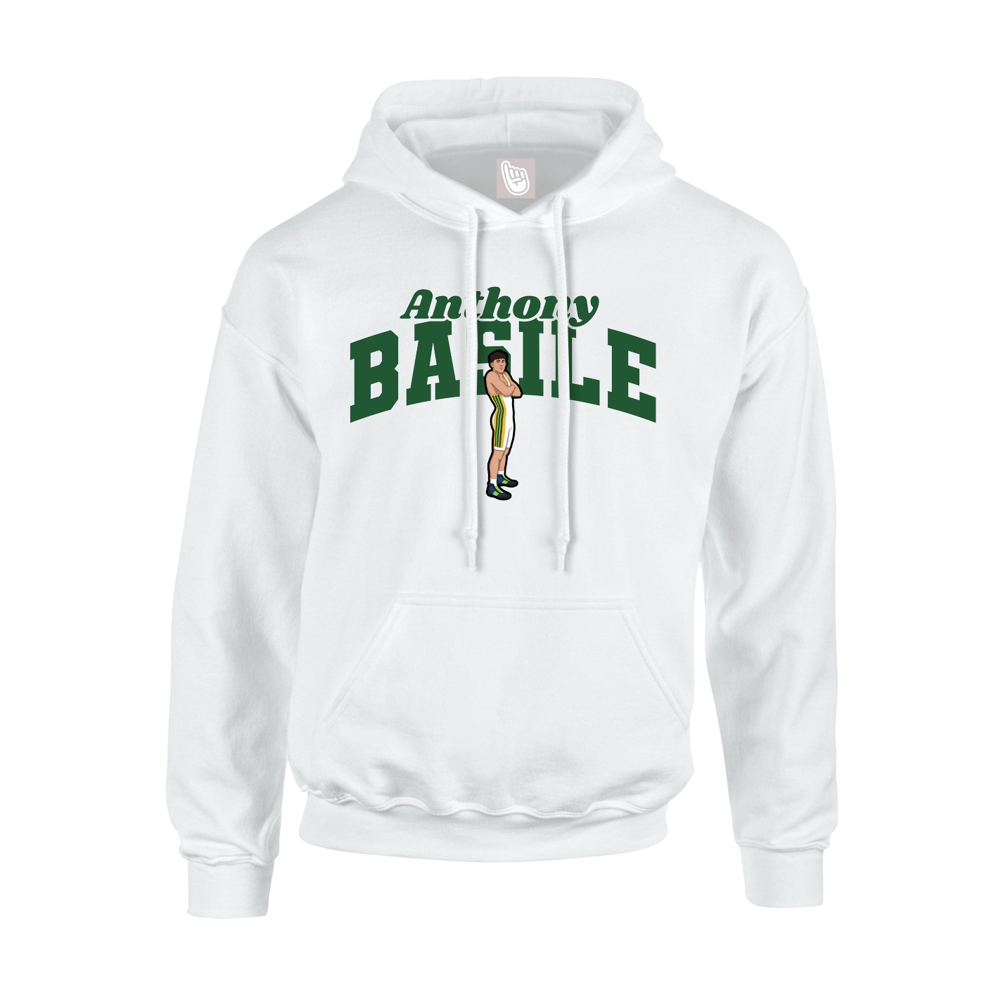 Youth Hoodie — Signature Arch in White