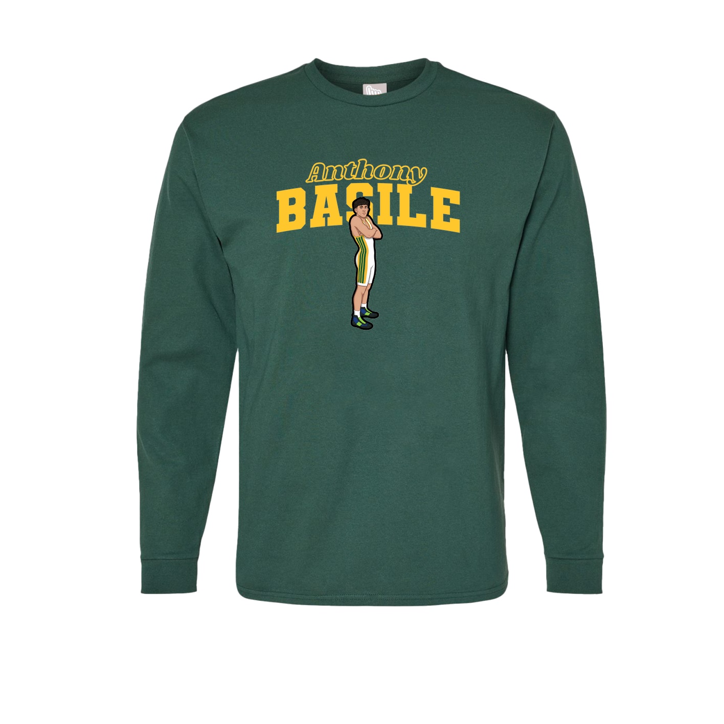 Long Sleeve Tee — Name Arch in Green