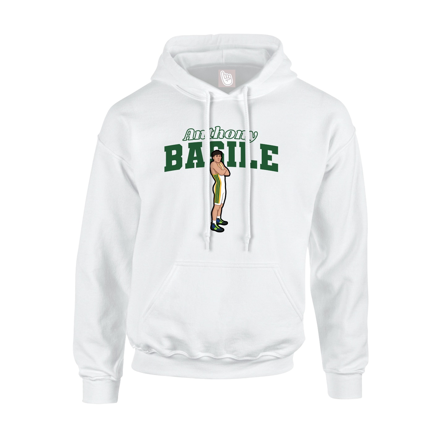 Hoodie — Name Arch in White