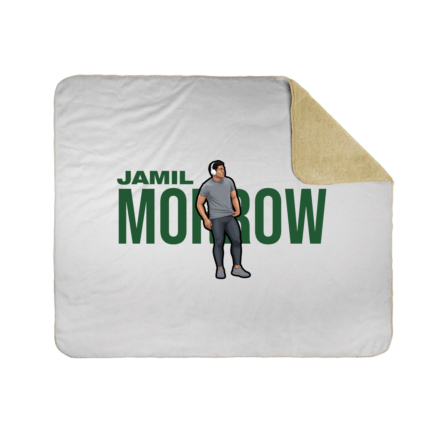 Throw Blanket — Player Name in White