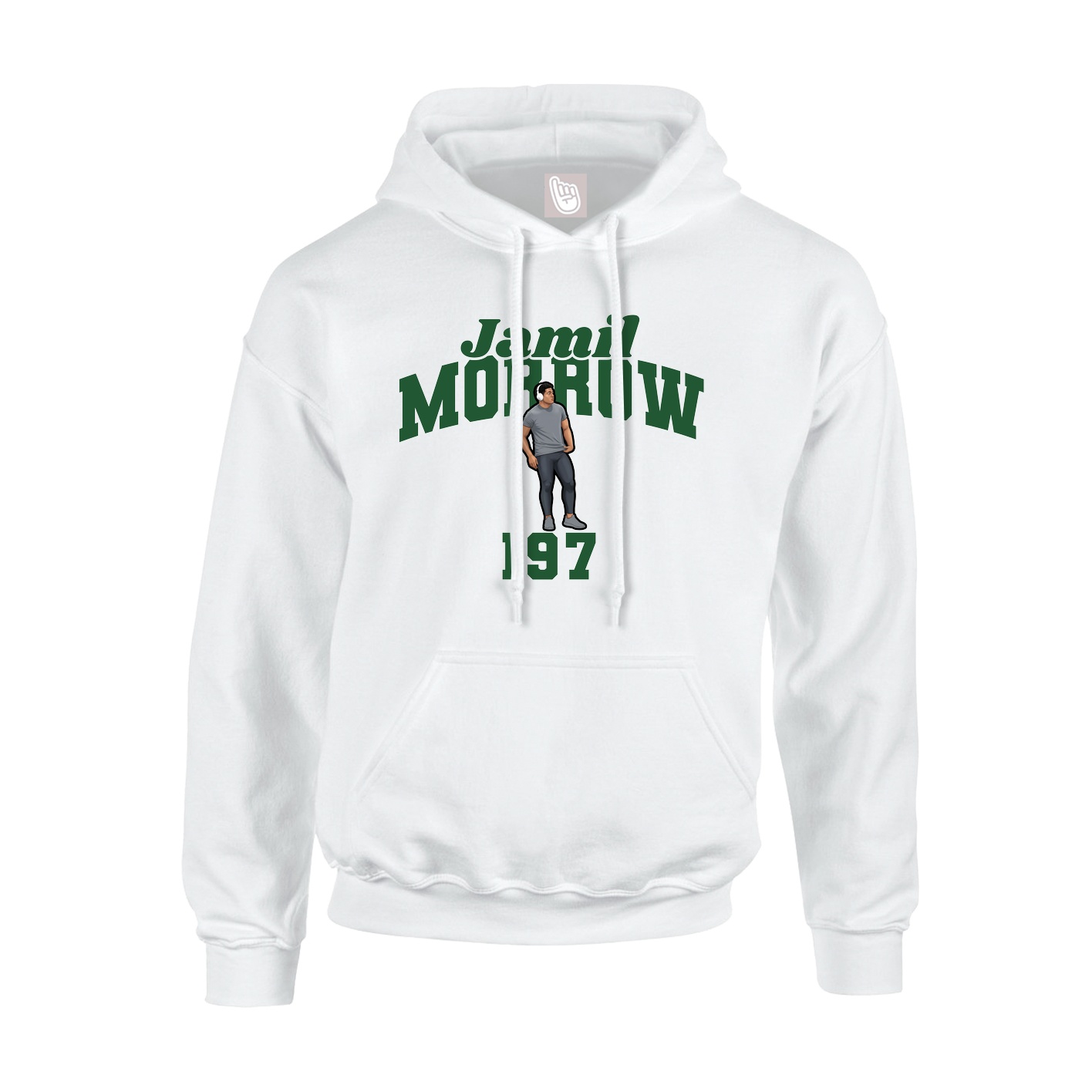 Hoodie — Signature Arch in White