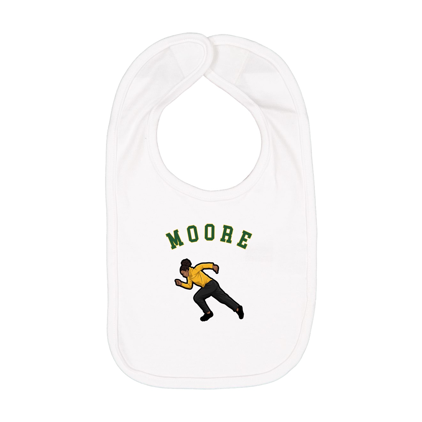 Infant Bib — Shirsey Arch in White