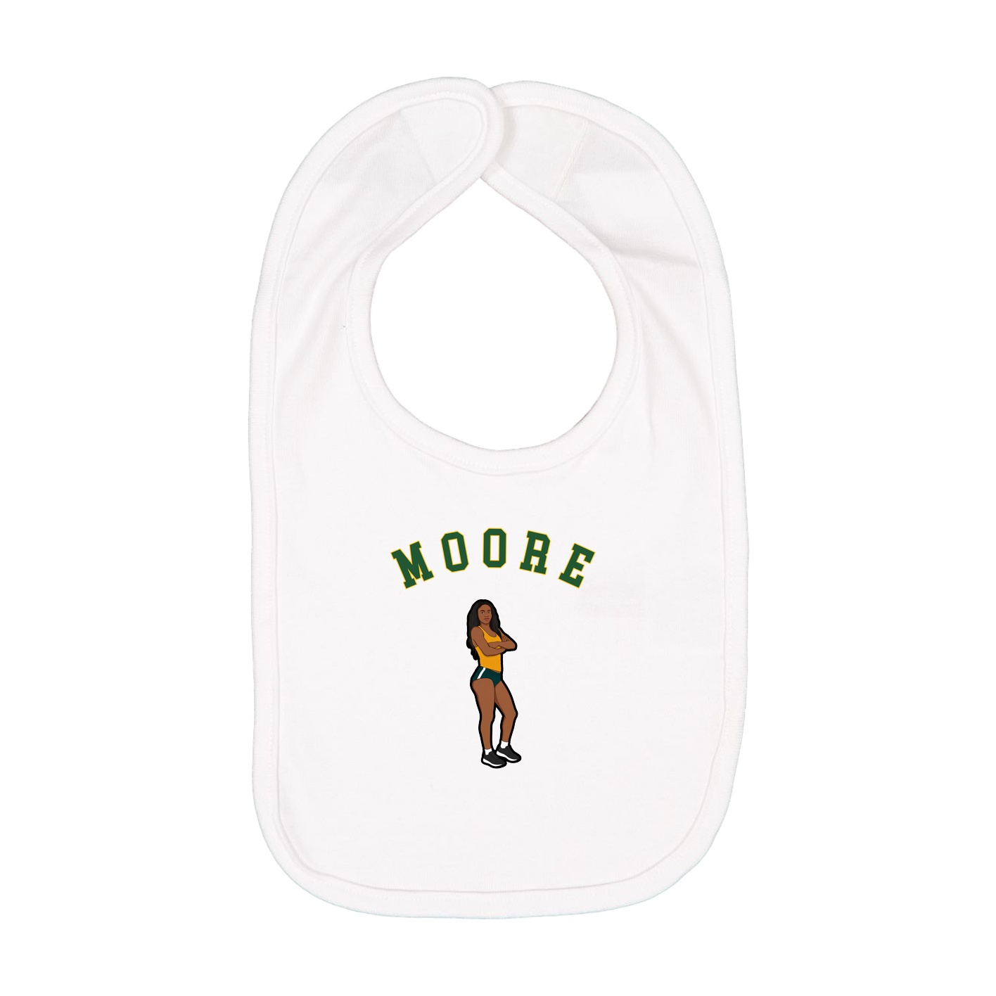Infant Bib — Shirsey Arch in White