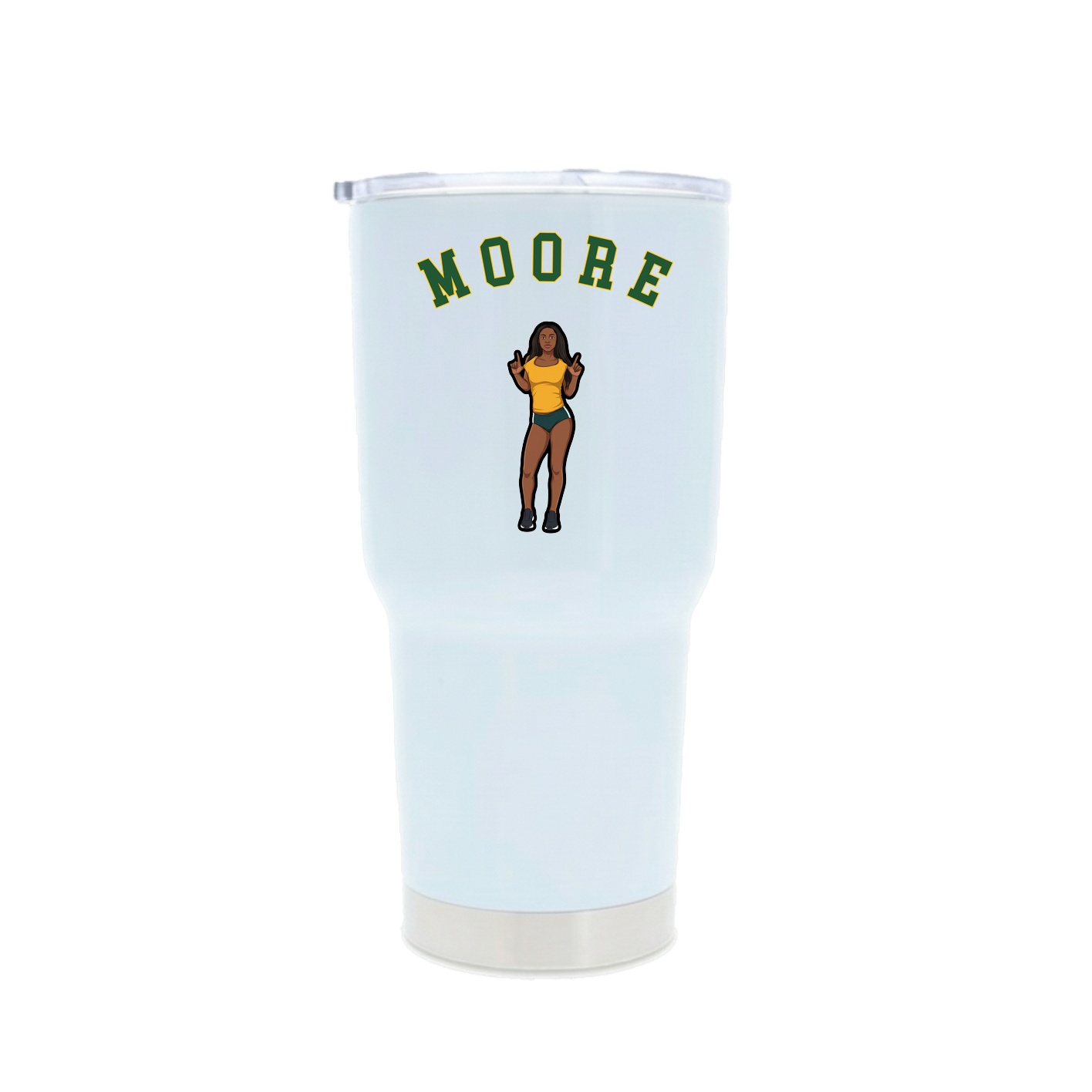 30oz Stainless Steel Tumbler — Shirsey Arch in White