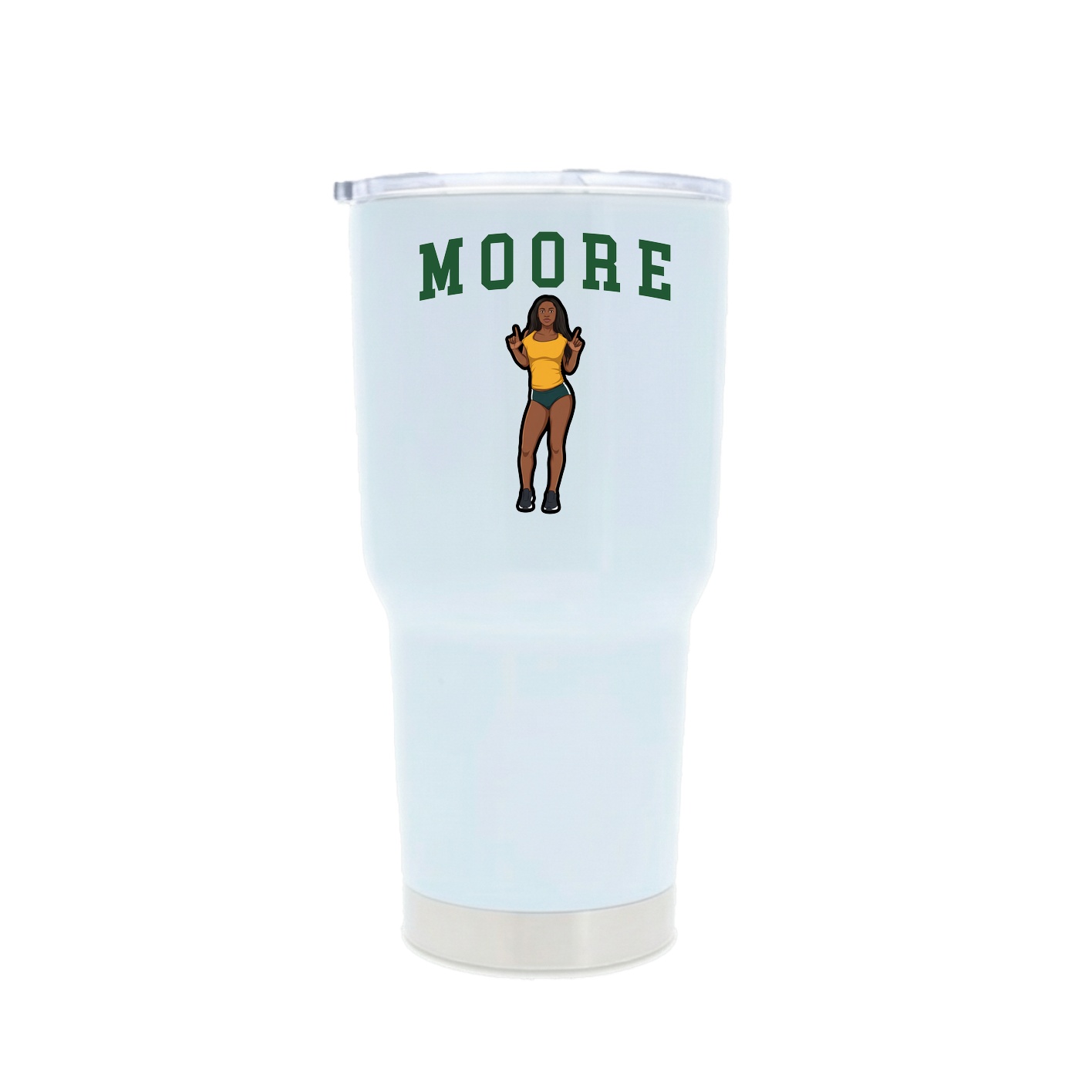 30oz Stainless Steel Tumbler — Shirsey in White