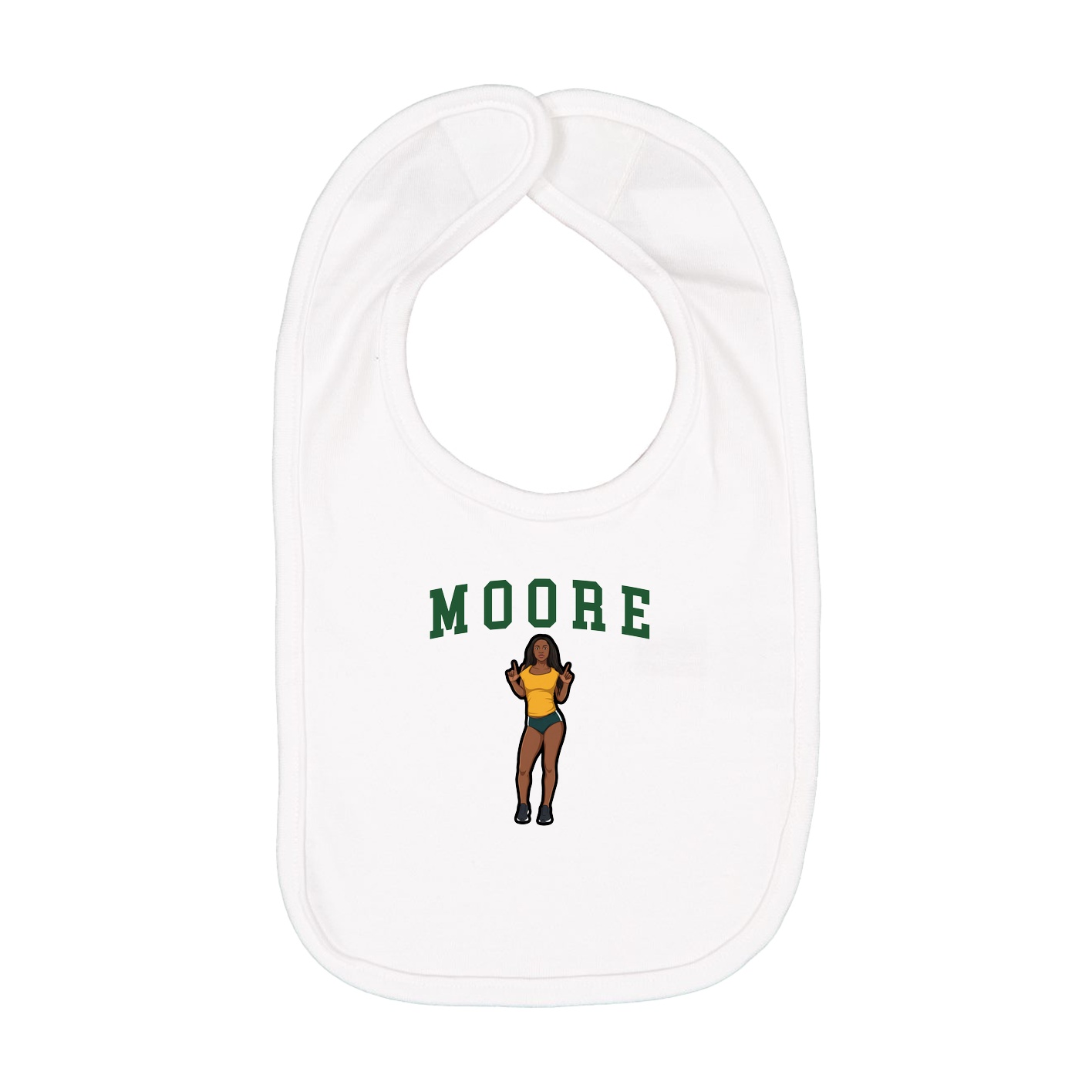 Infant Bib — Shirsey in White