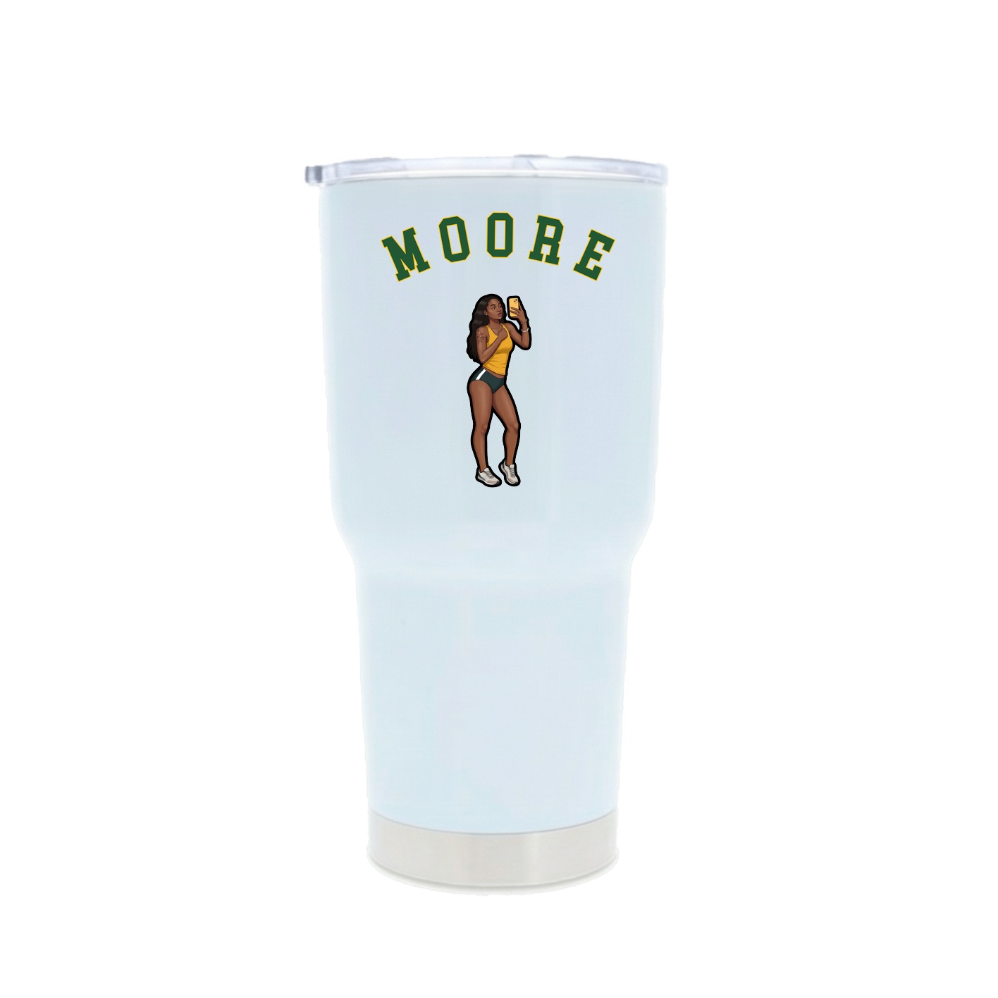 30oz Stainless Steel Tumbler — Shirsey Arch in White