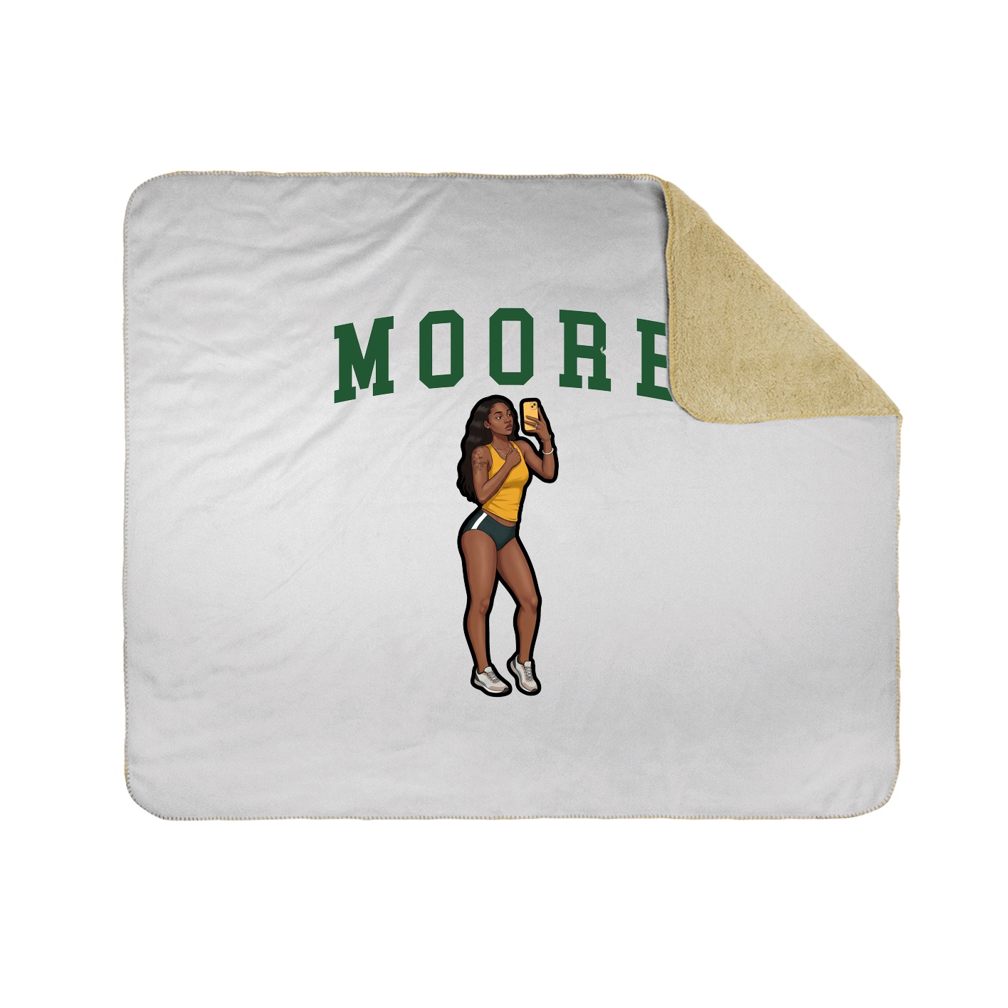 Throw Blanket — Shirsey in White