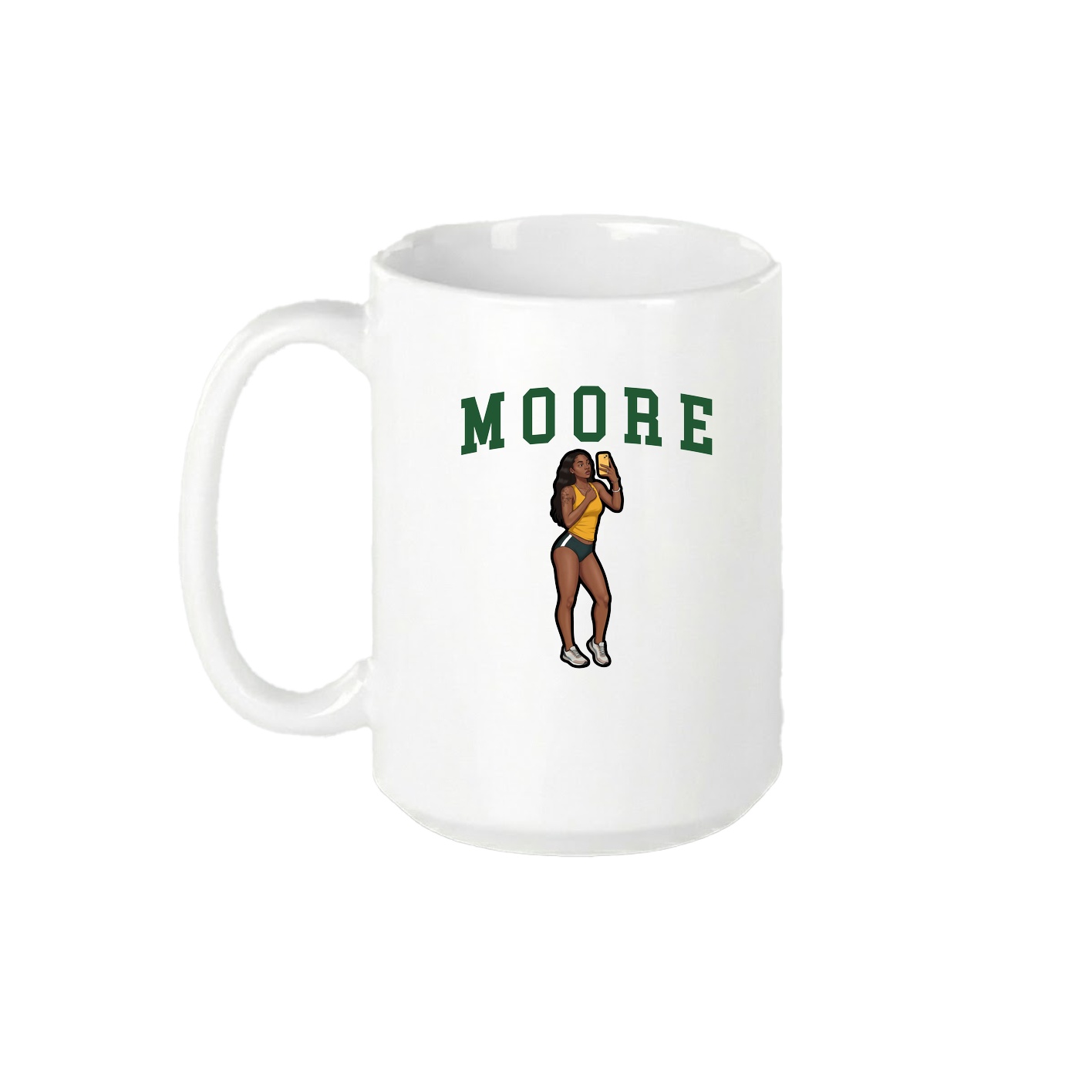 15oz Coffee Mug — Shirsey in White