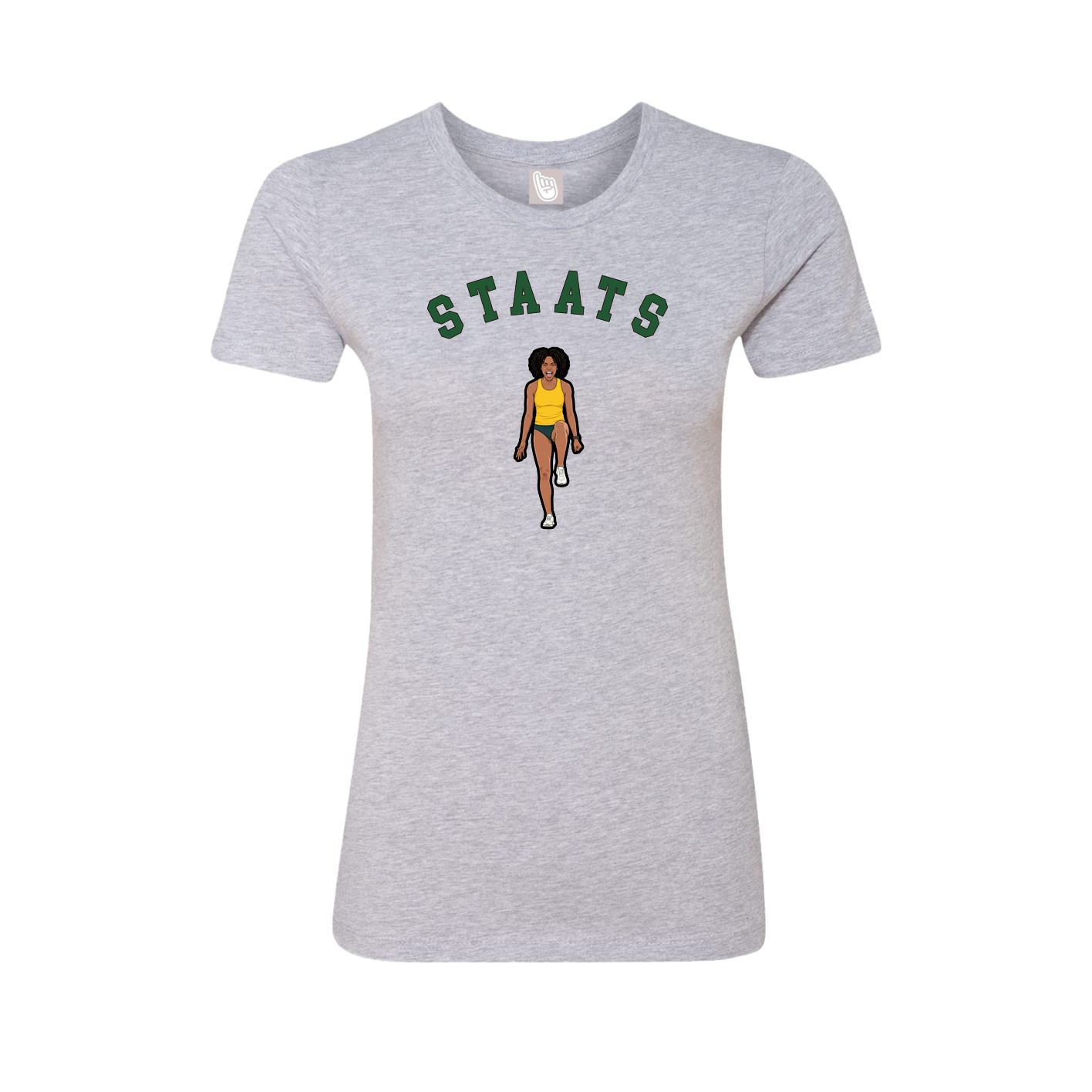 Fitted Women's Tee — Shirsey Arch in Grey