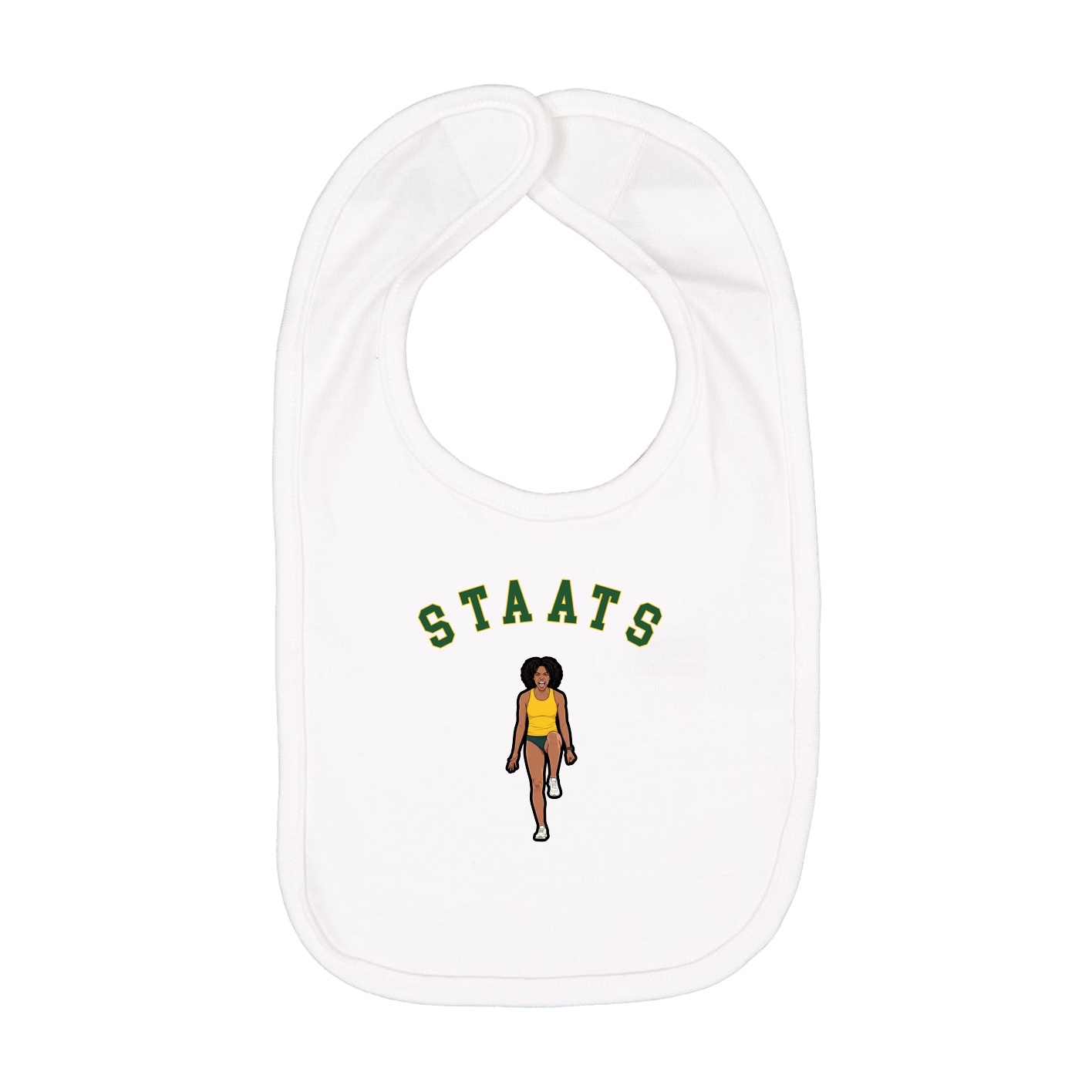 Infant Bib — Shirsey Arch in White