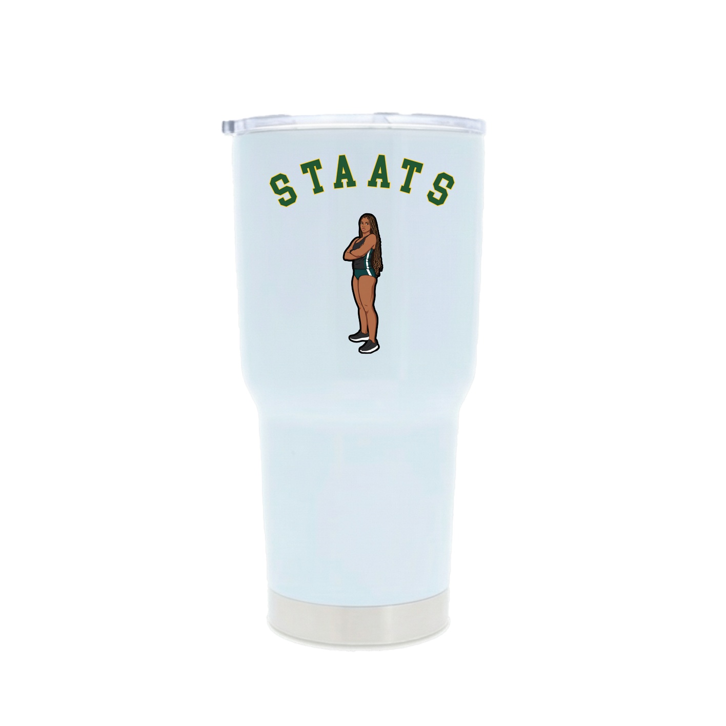 30oz Stainless Steel Tumbler — Shirsey Arch in White