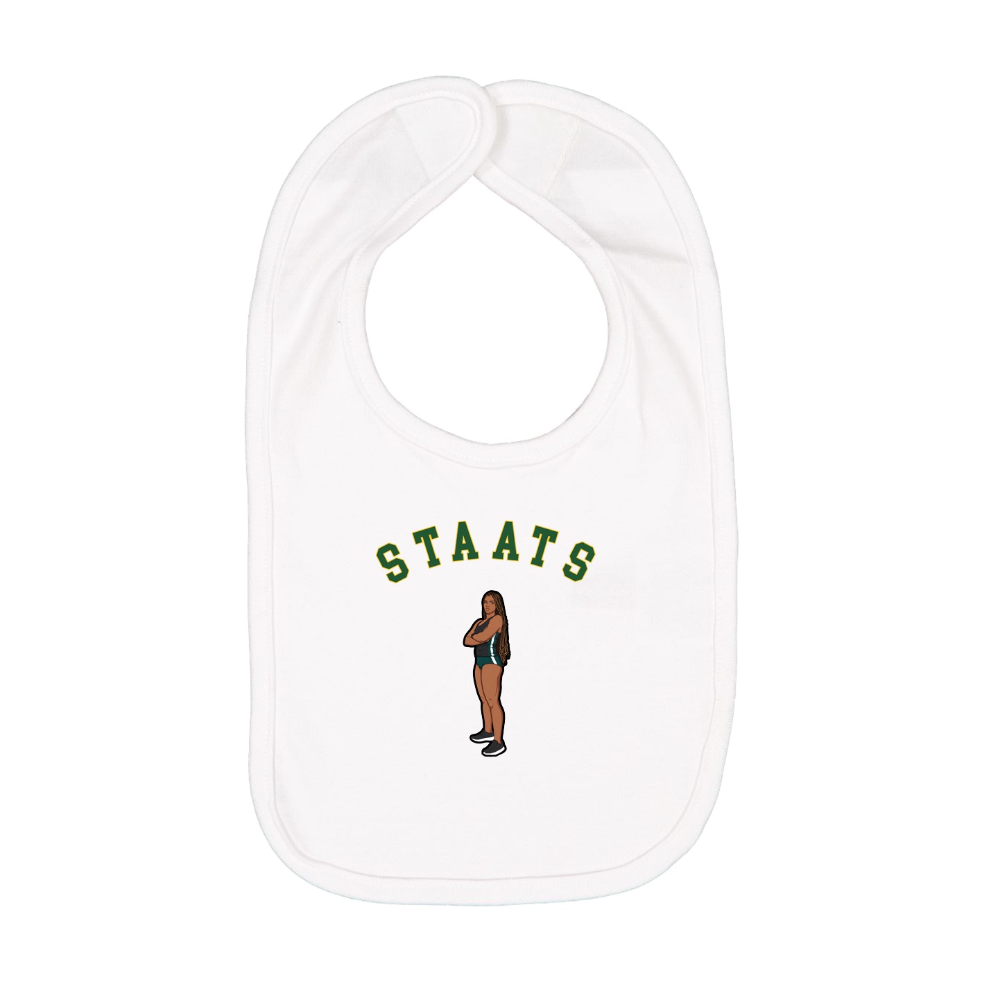 Infant Bib — Shirsey Arch in White